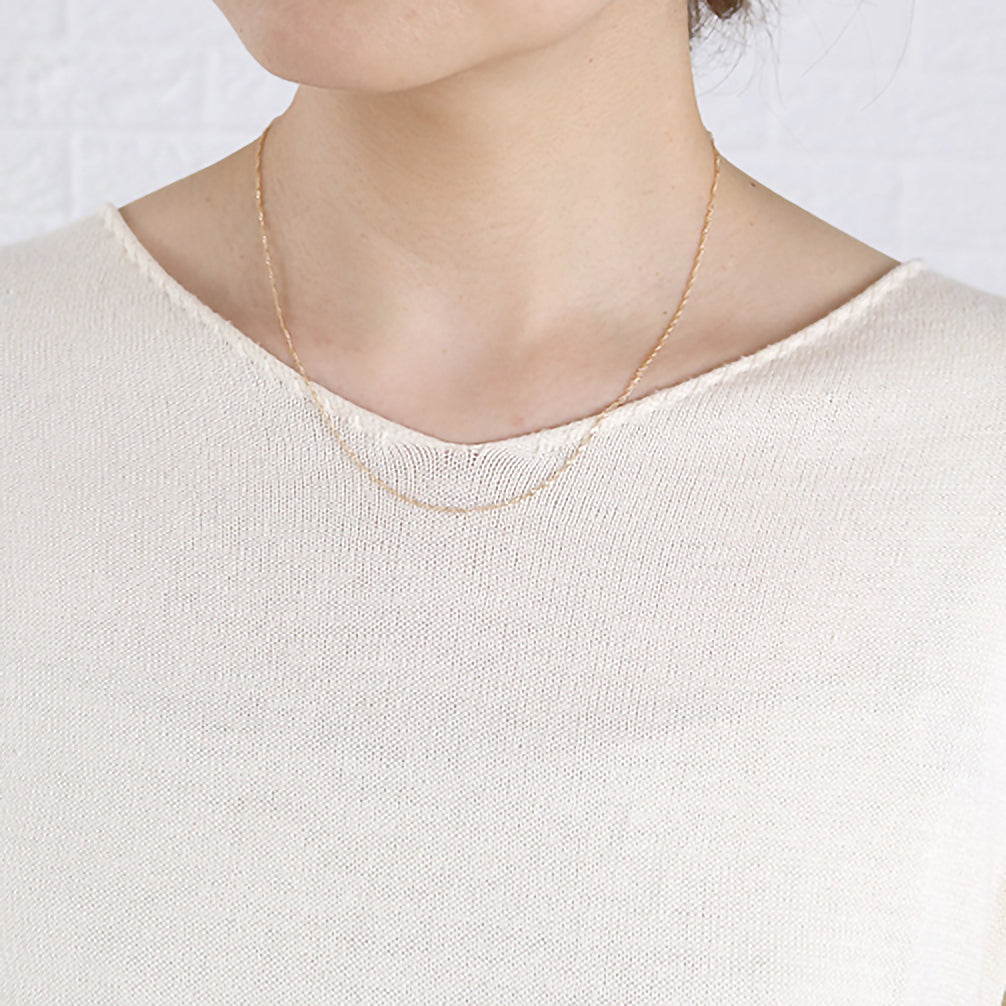 【限定10点】K18ネックレスチェーン(スクリューチェーン/幅1.2mm/45cm/フリーアジャスター)《26A04105》