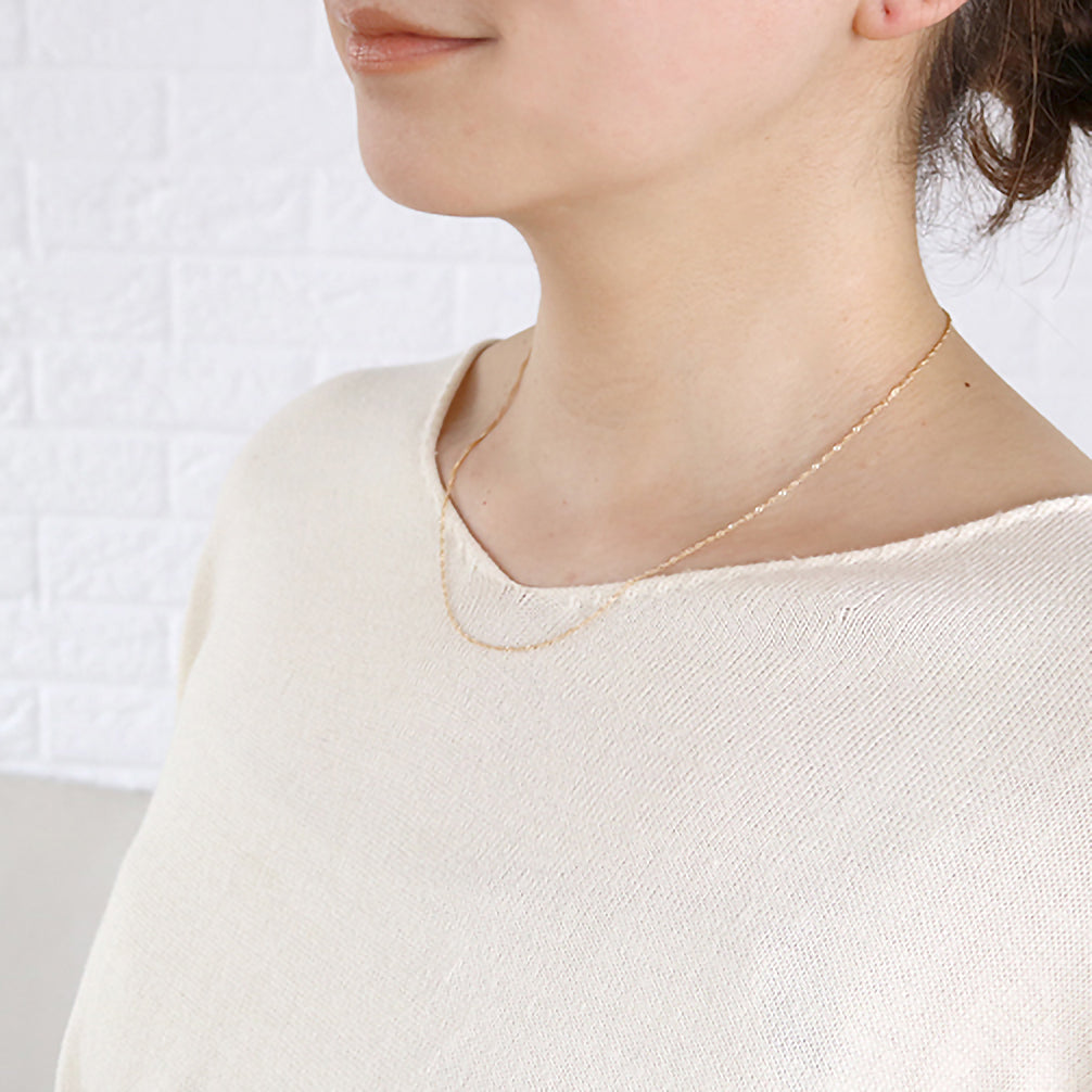 【限定10点】K18ネックレスチェーン(スクリューチェーン/幅1.2mm/45cm/フリーアジャスター)《26A04105》