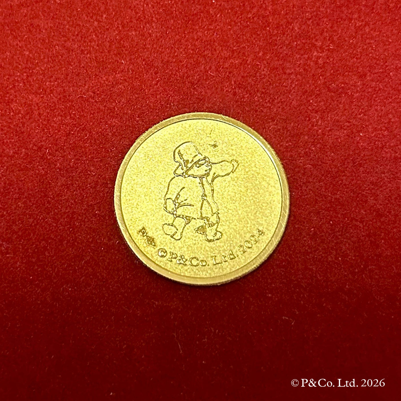 K24金製品(純金/パディントン/メダル/5g/造幣局品位刻印付)《26C10105》