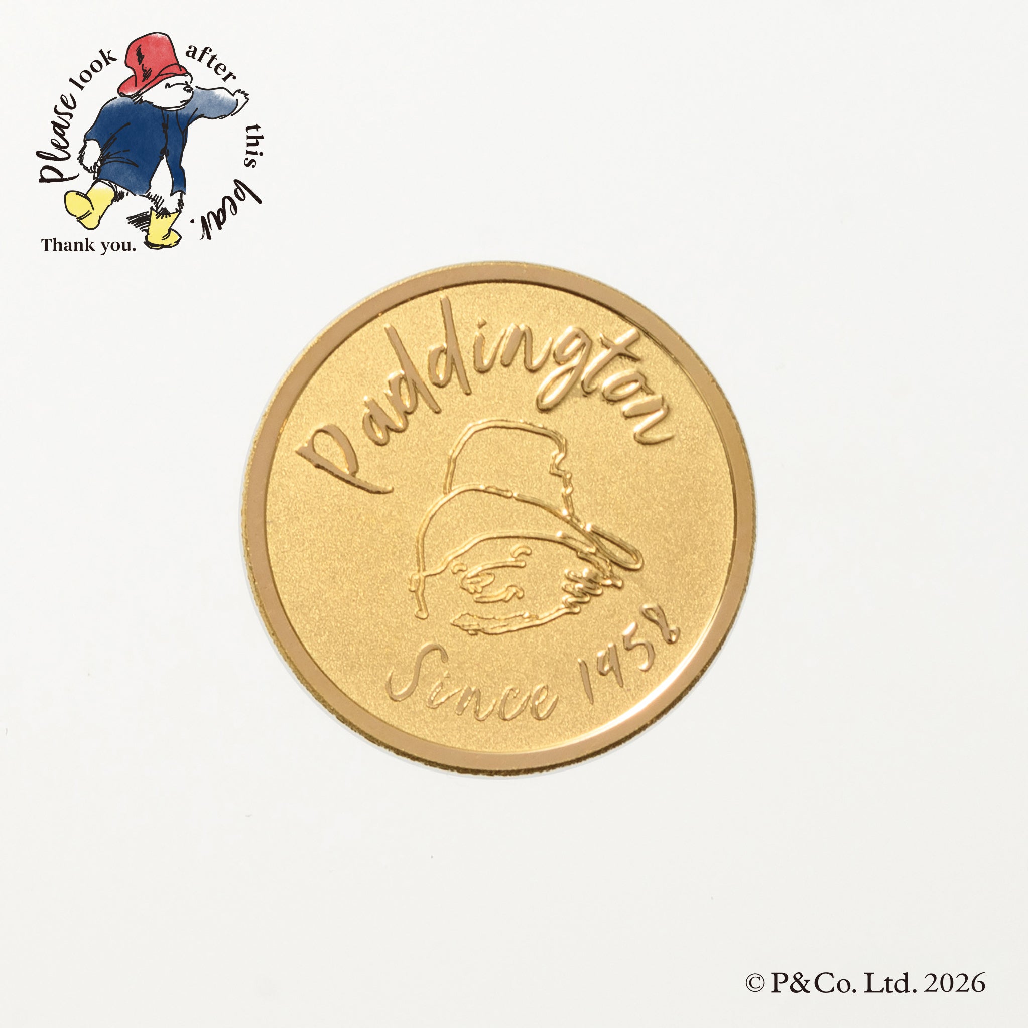 K24金製品(純金/パディントン/メダル/5g/造幣局品位刻印付)《26C10105》