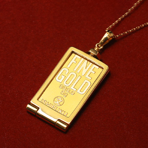 K24/K18ネックレス(純金/ムーミン/インゴット/5g)《26C10112》