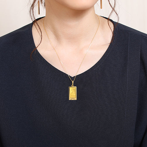 K24/K18ネックレス(純金/ムーミン/インゴット/5g)《26C10112》