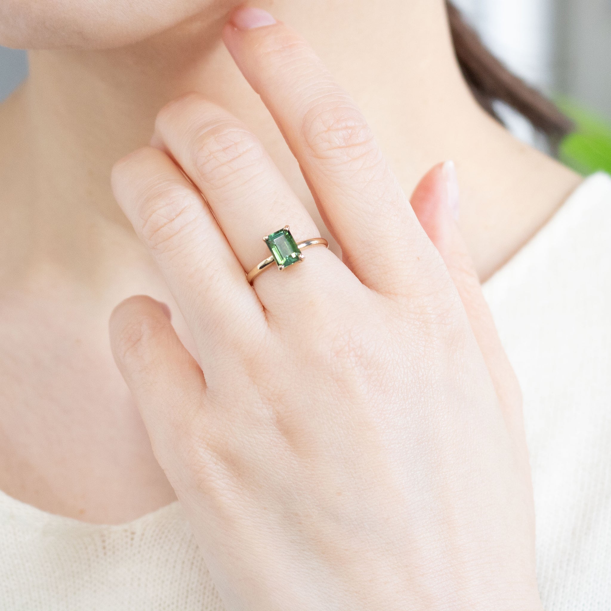 トルマリン K18リング(10月誕生石)《26C20112》