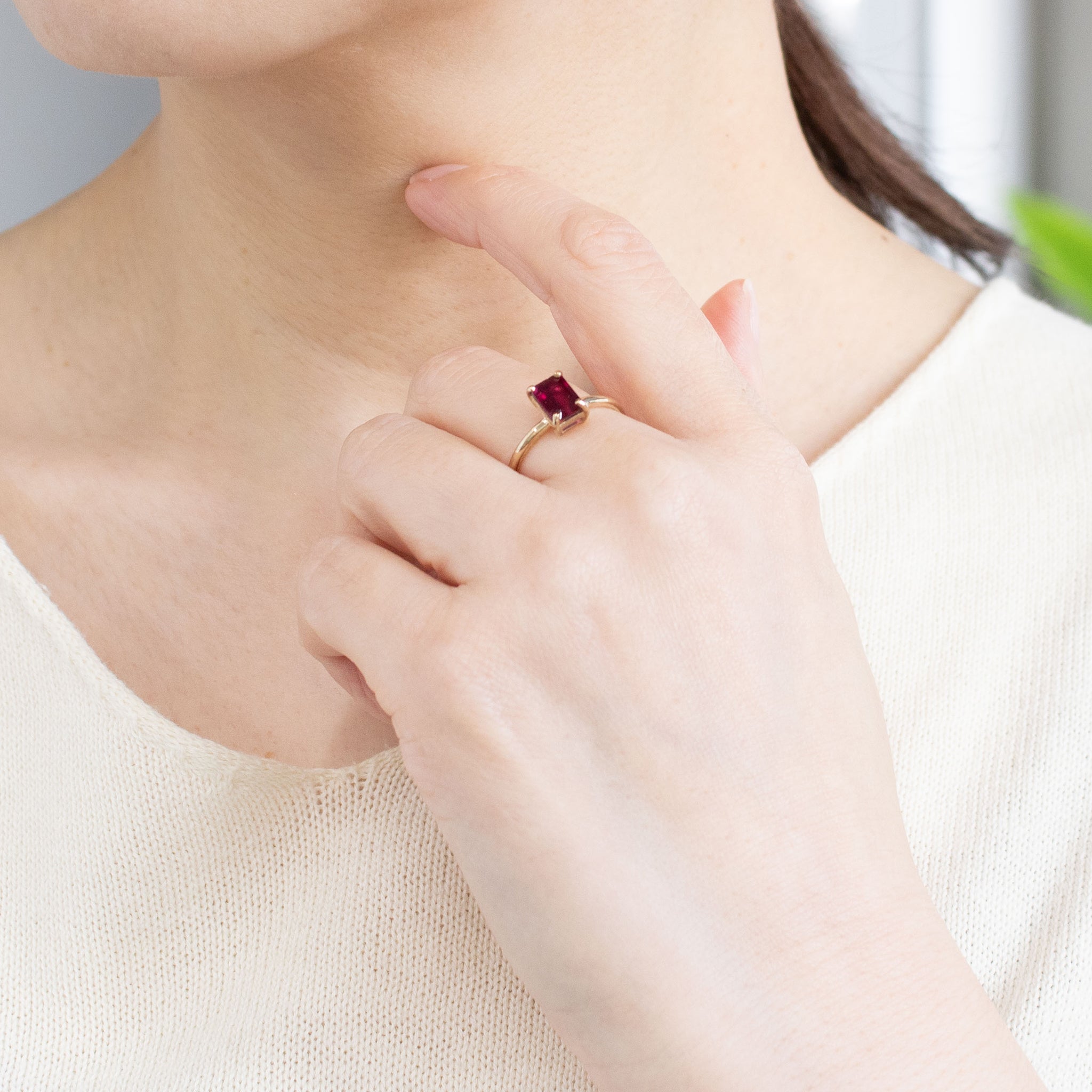 トルマリン K18リング(10月誕生石)《26C20113》