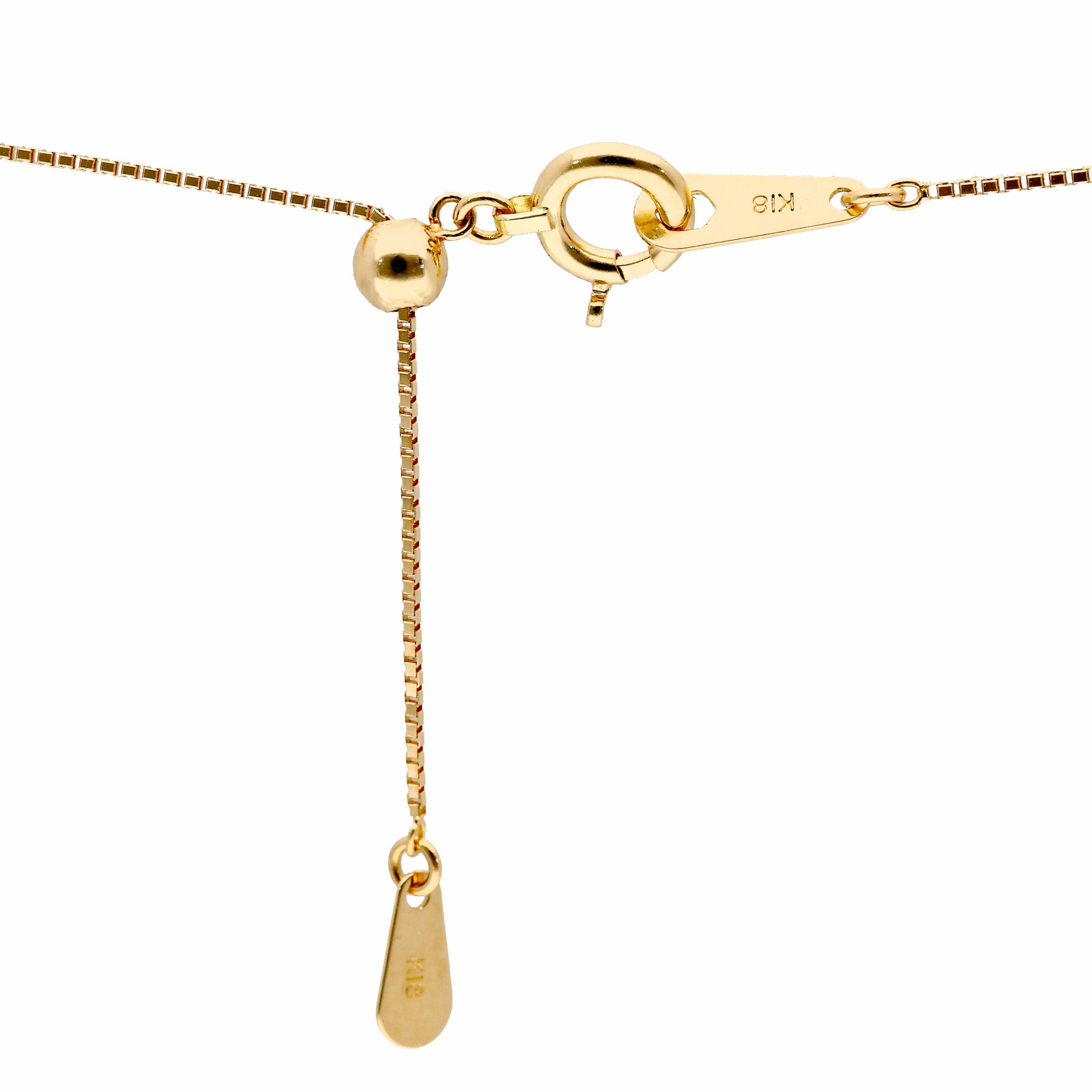 ダイヤモンド K18ネックレス(クローバーモチーフ/4月誕生石)《26C20116》