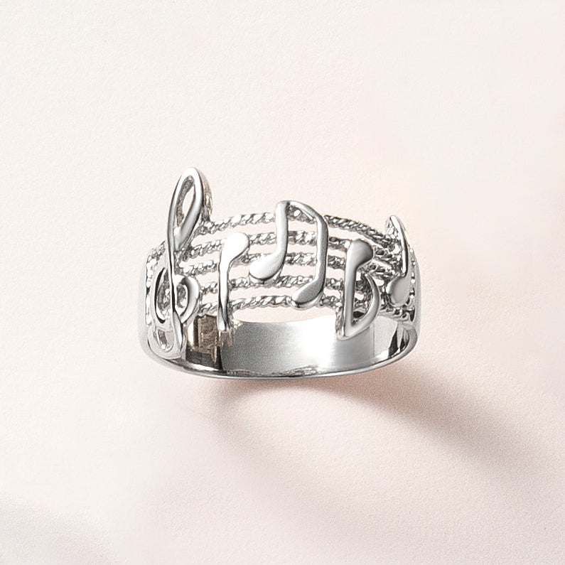 プラチナリング(音符モチーフ)《26C20123》