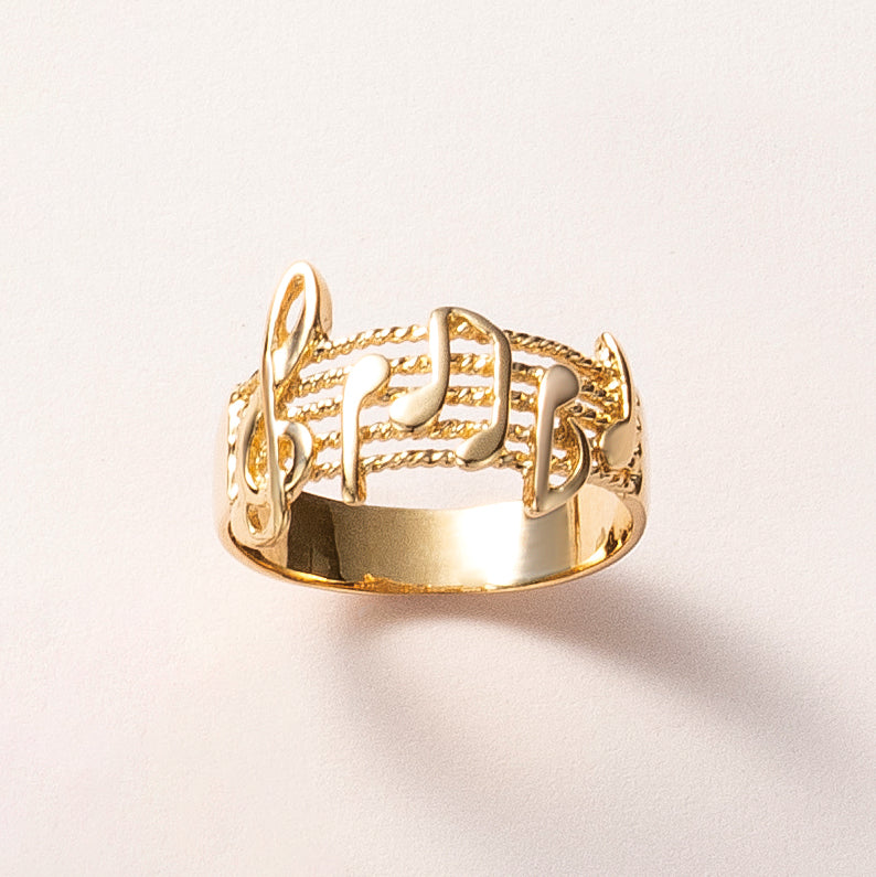 K18リング(音符モチーフ)《26C20124》