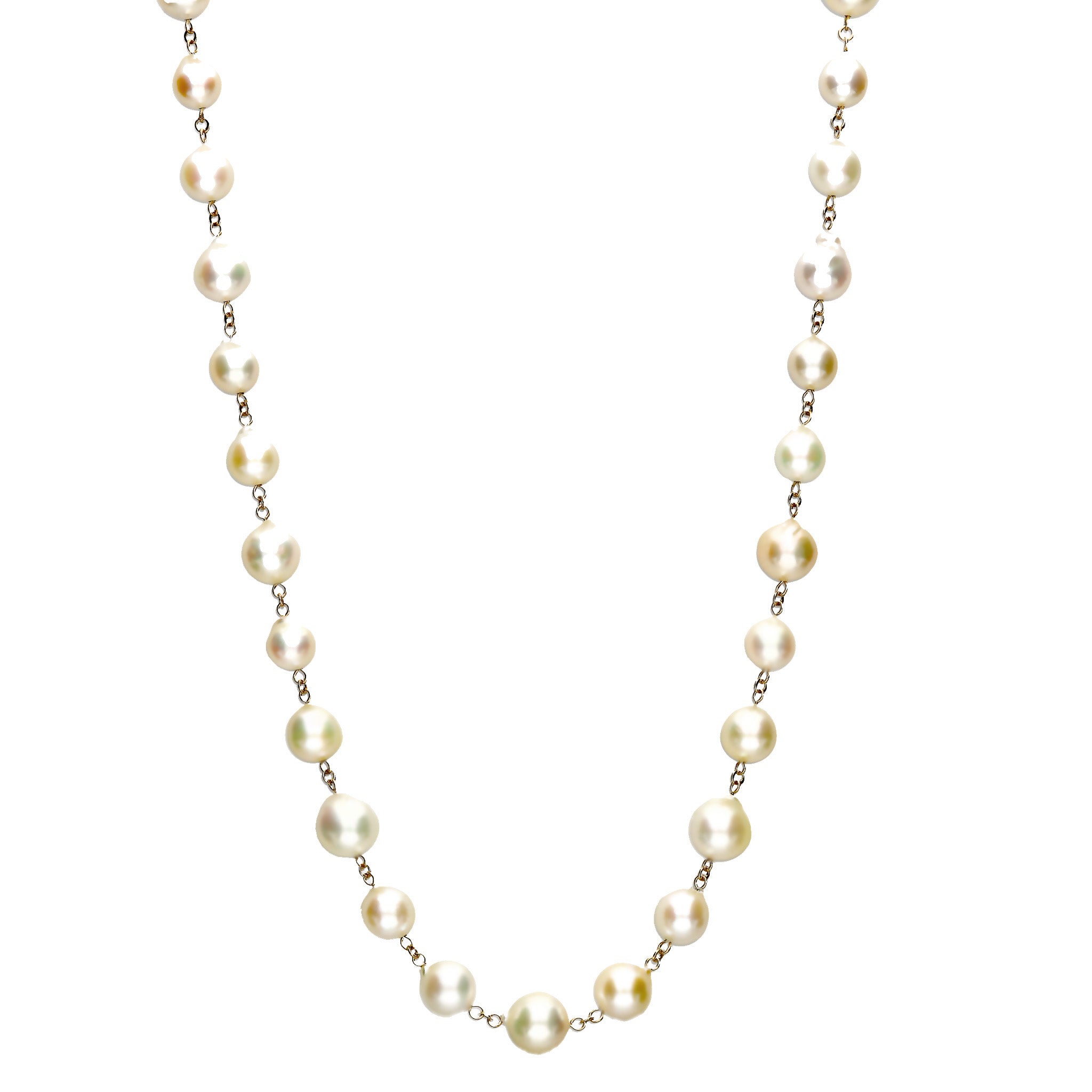 パール K14ネックレス(アコヤ真珠/7~8.5mm/バロック珠/6月誕生石)《26C20127》