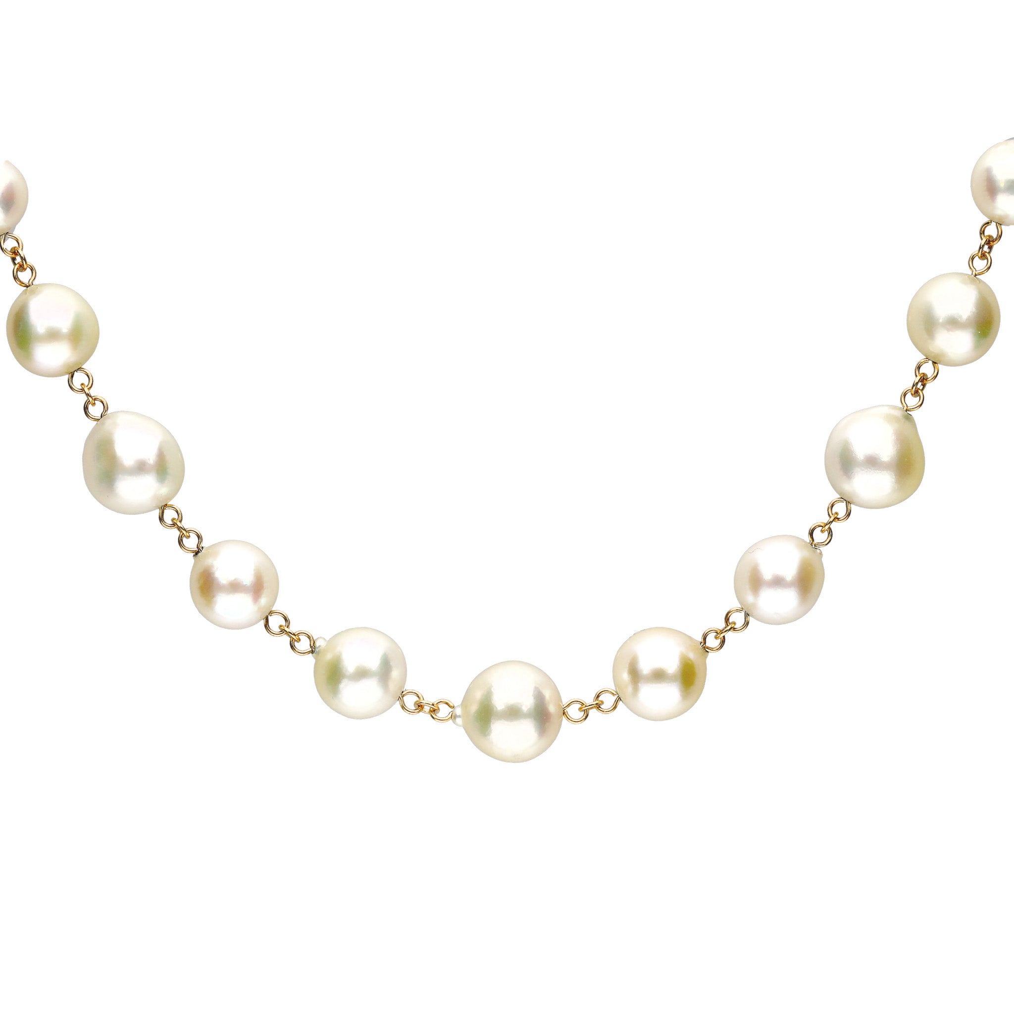 パール K14ネックレス(アコヤ真珠/7~8.5mm/バロック珠/6月誕生石)《26C20127》