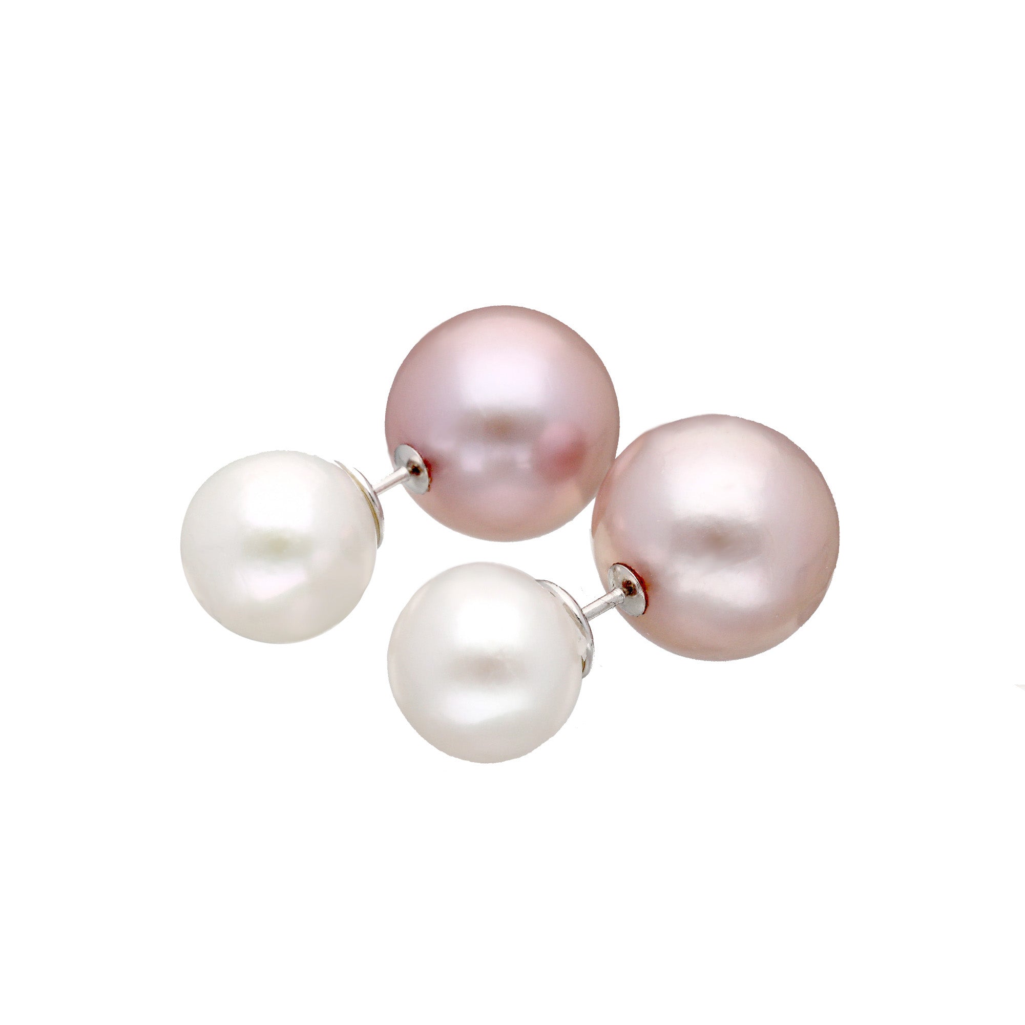 パール プラチナピアス(淡水真珠/パープル系/6月誕生石)《26C30132》