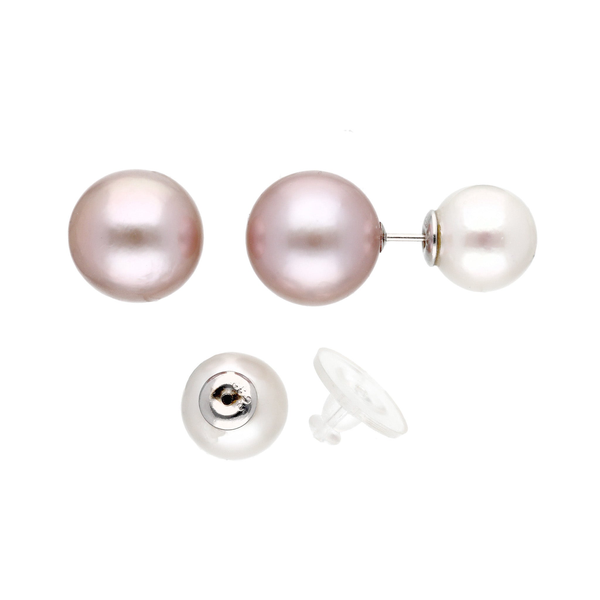 パール プラチナピアス(淡水真珠/パープル系/6月誕生石)《26C30132》