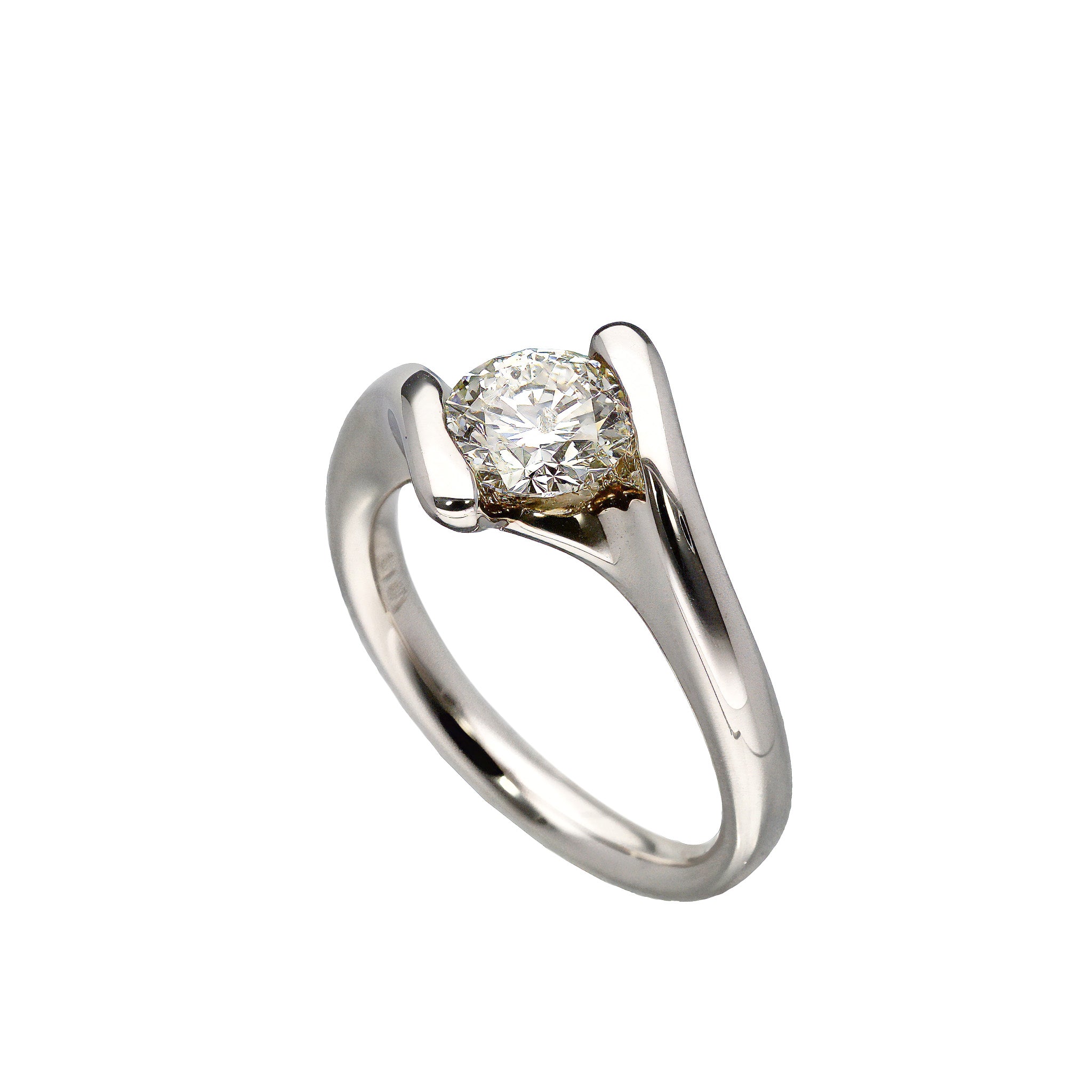 【限定1点】ダイヤモンド プラチナリング(1.00カラット/Jカラー/I1/GOOD/4月誕生石/グレーディングレポート付)《26C30139》