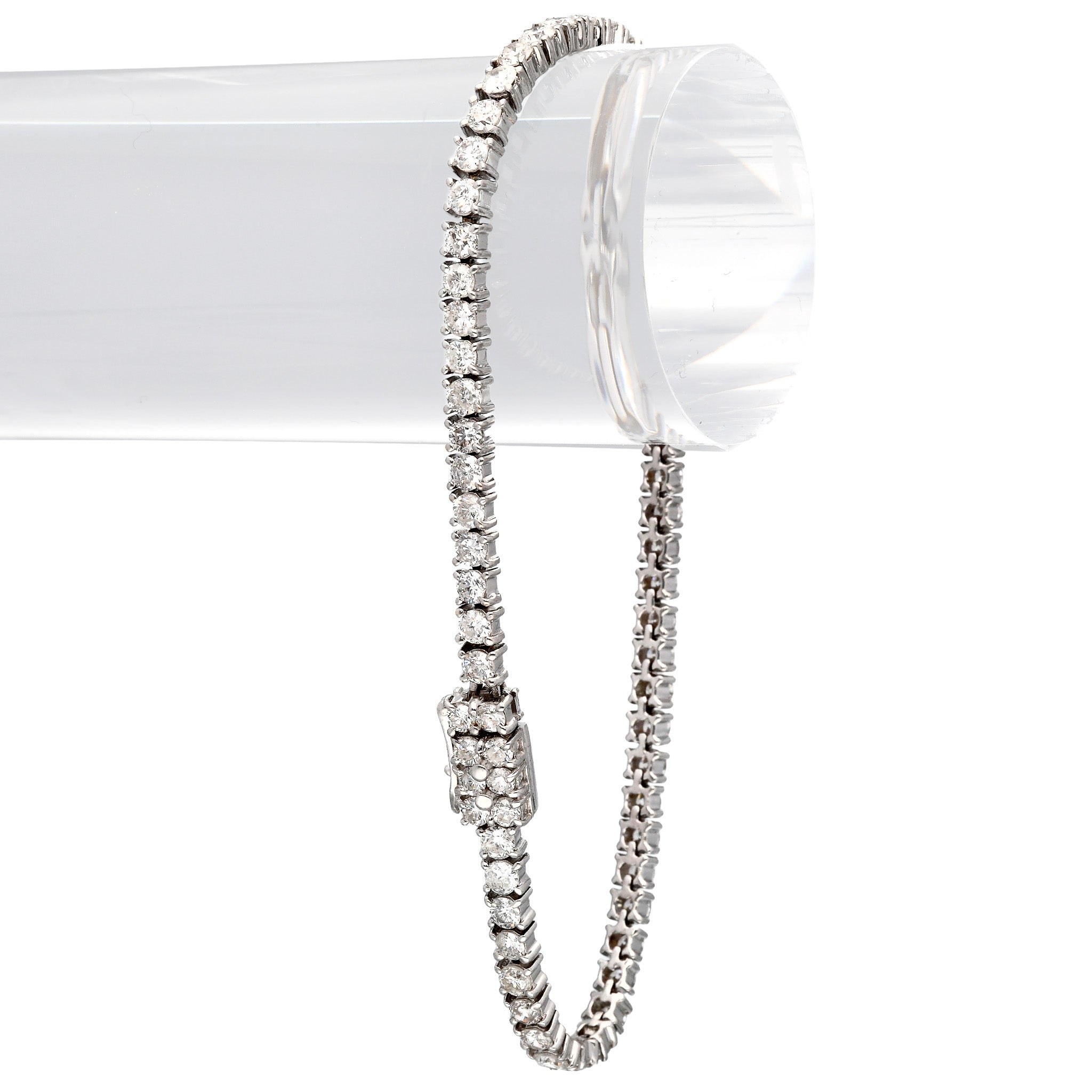 【限定1点】ダイヤモンド K18ブレスレット(計5.00カラット/4月誕生石/鑑別書付)《26C30142》