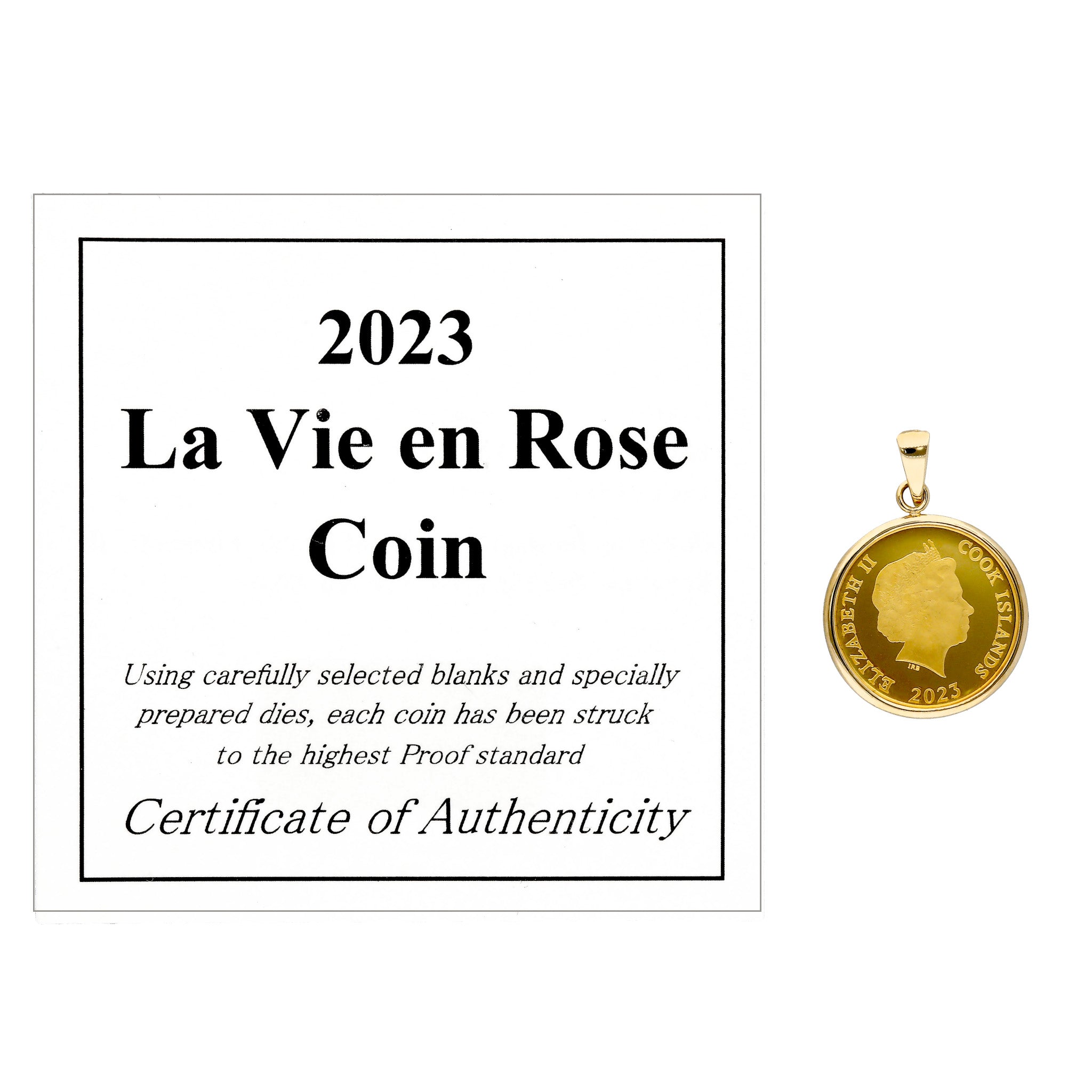 【限定6点】K24/K18ペンダント(純金/コイン/La Vie en Rose/1/20oz)《26C40104》