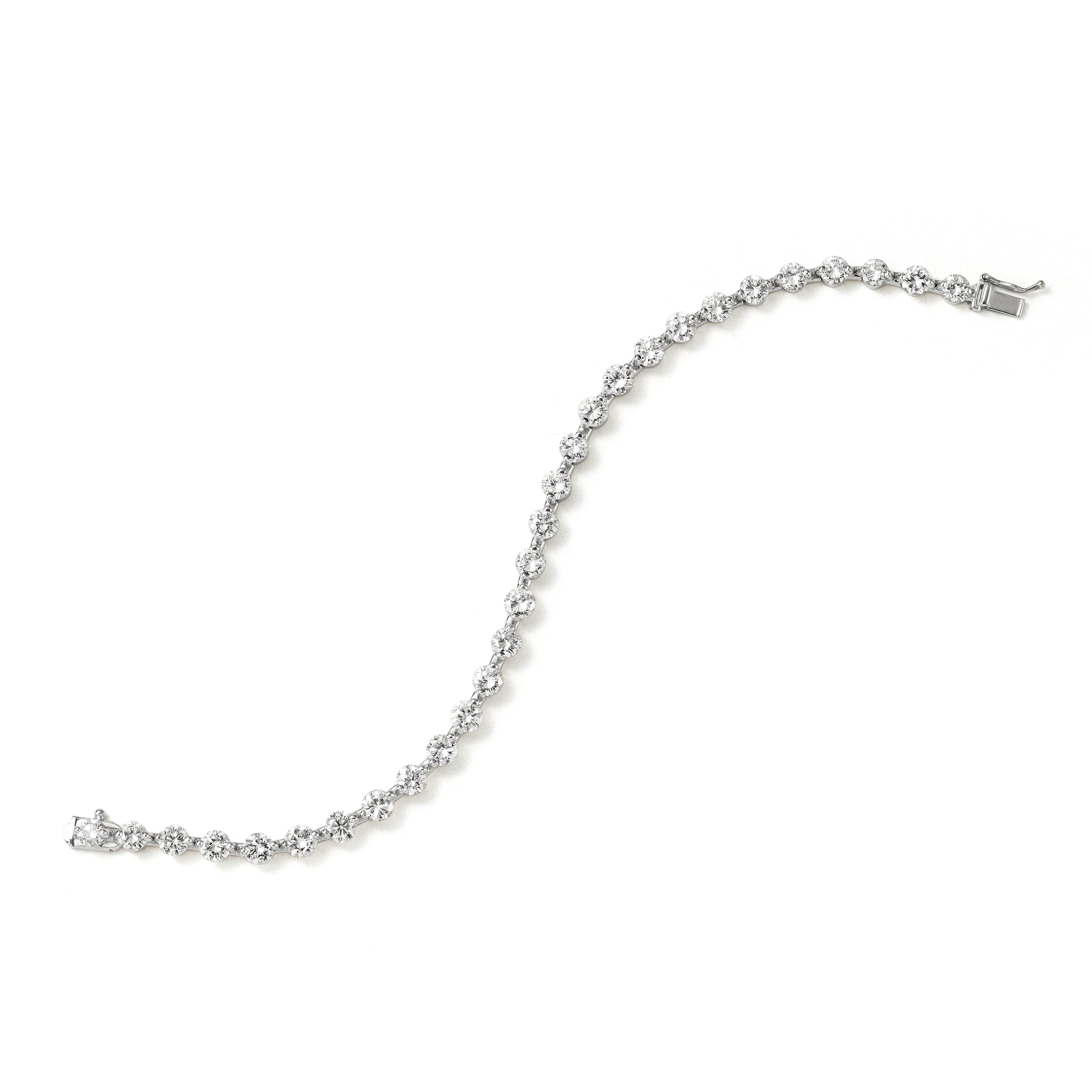 【限定1点】ダイヤモンド プラチナブレスレット(計10.082カラット/4月誕生石/鑑別書付)《26C50140》
