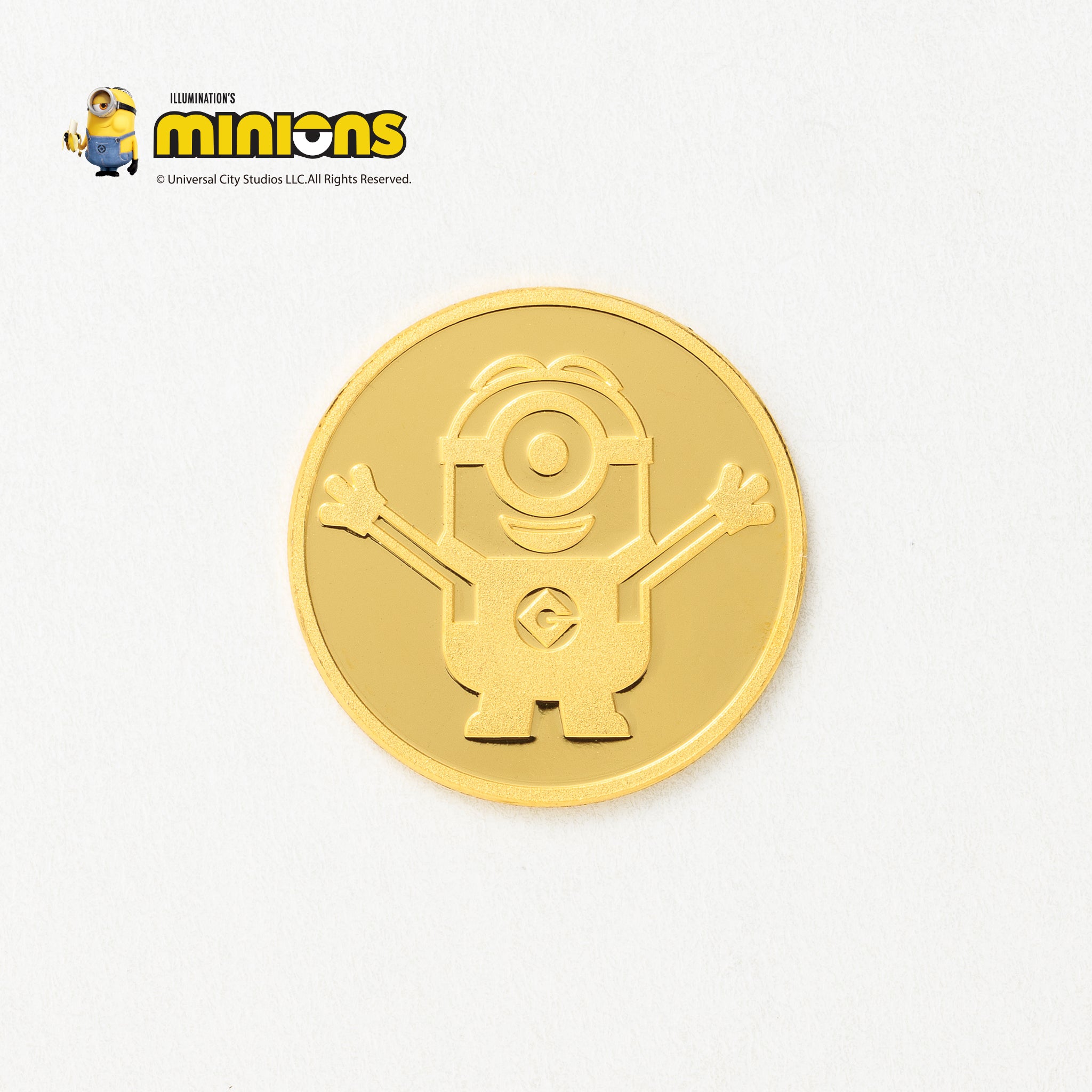 K24金製品(純金/メダル/minions/ミニオンズ/Stuart/5g/造幣局品位刻印