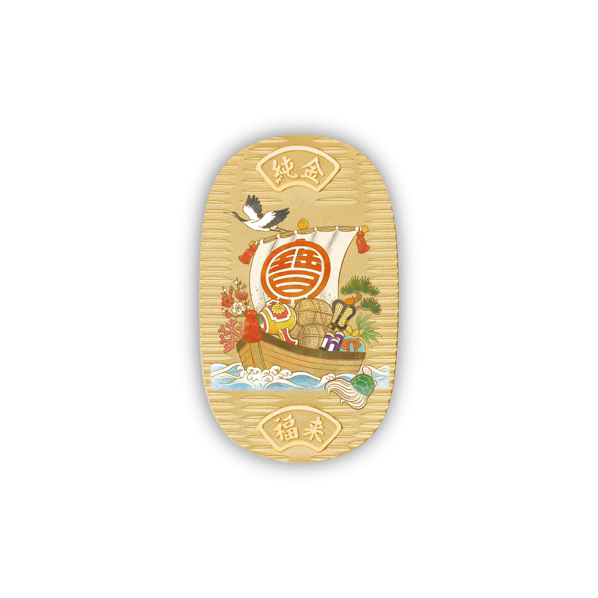K24金製品(純金/宝船/5g/造幣局品位刻印付)《26C70110》
