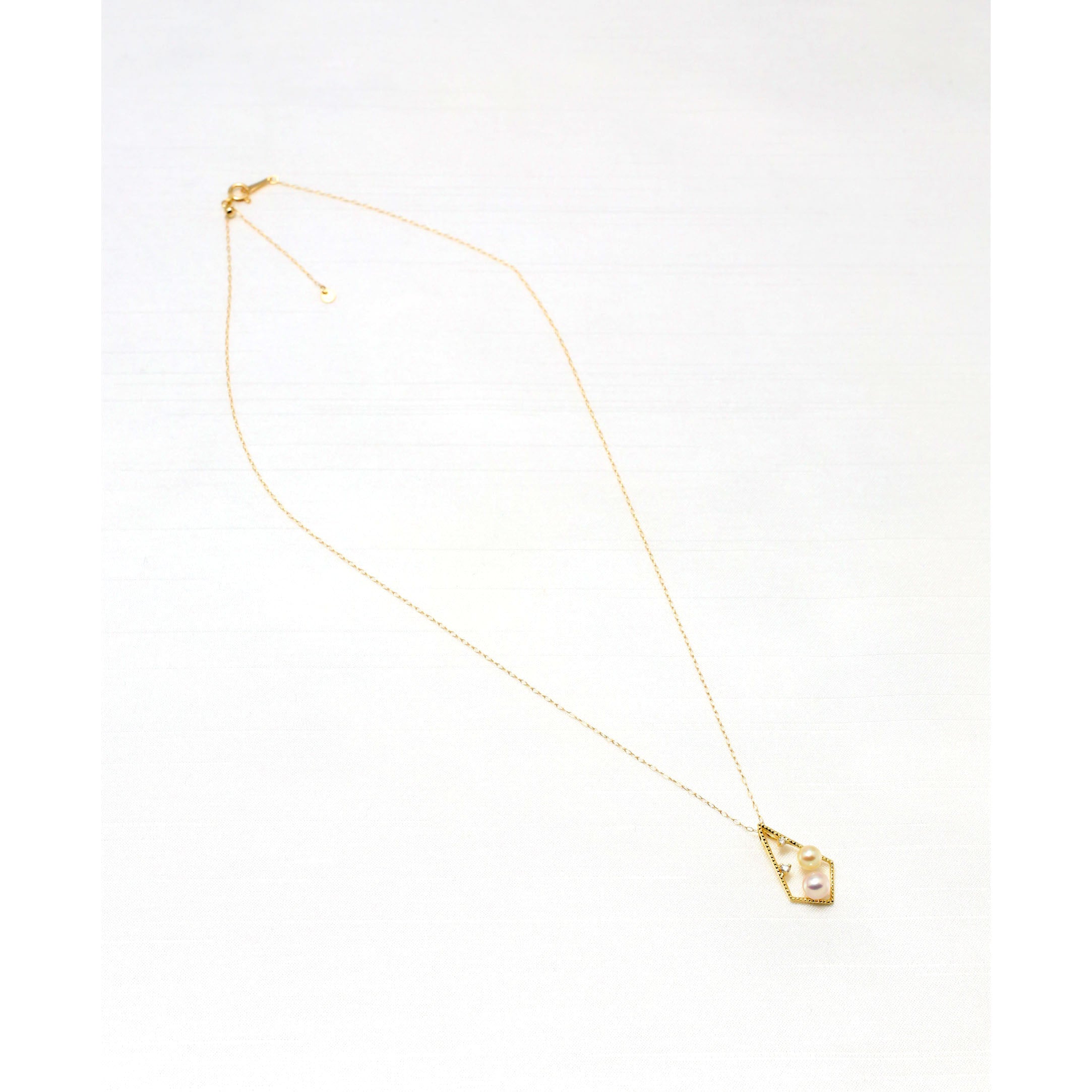 【限定5点】パール/ダイヤモンド K18ネックレス(アコヤ真珠/4mm・5mm/6月誕生石)《26H00207》