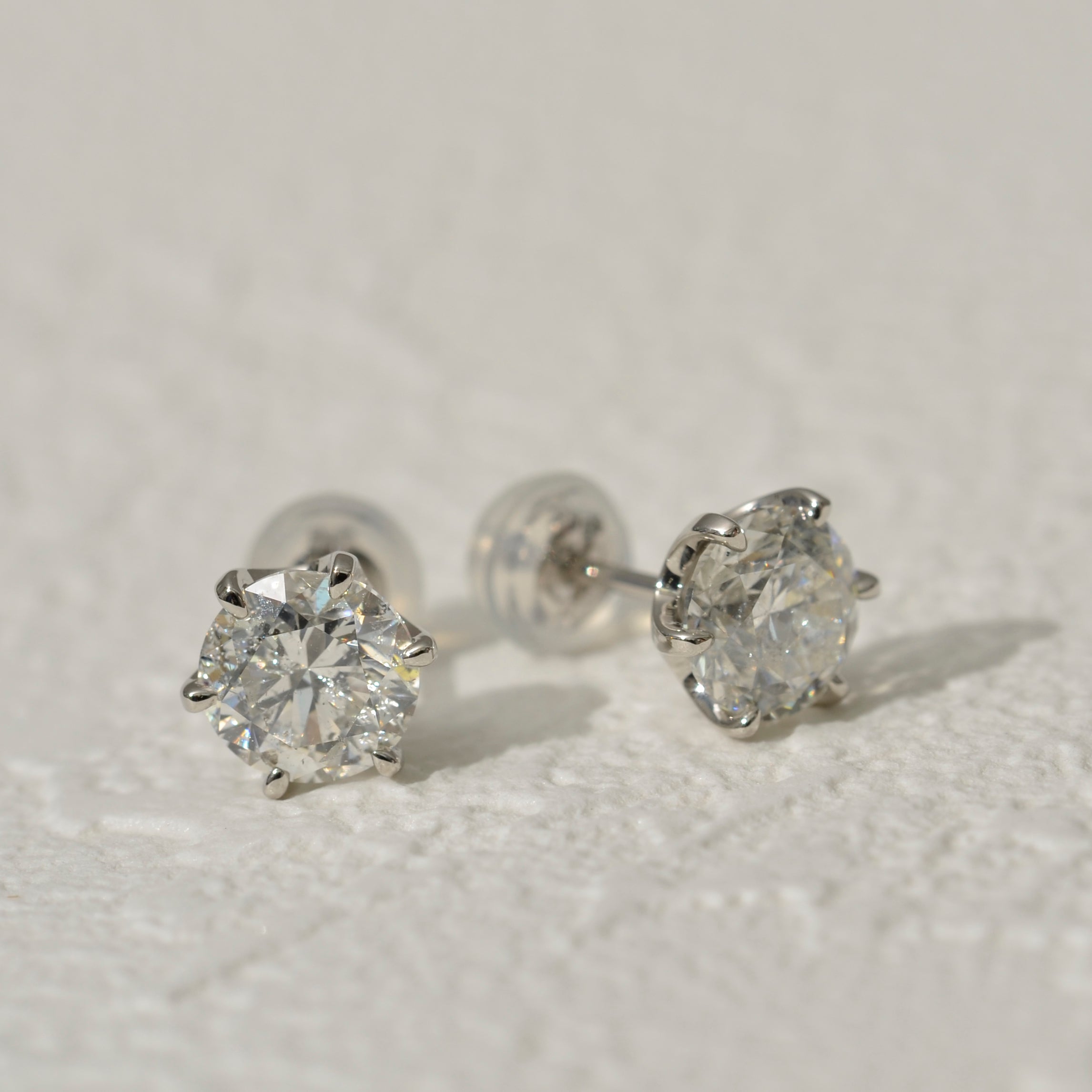 【限定3点】ダイヤモンド プラチナピアス(計2.0カラット/Hカラー/I1/GOOD/4月誕生石/グレーディングレポート付)《26H00706》