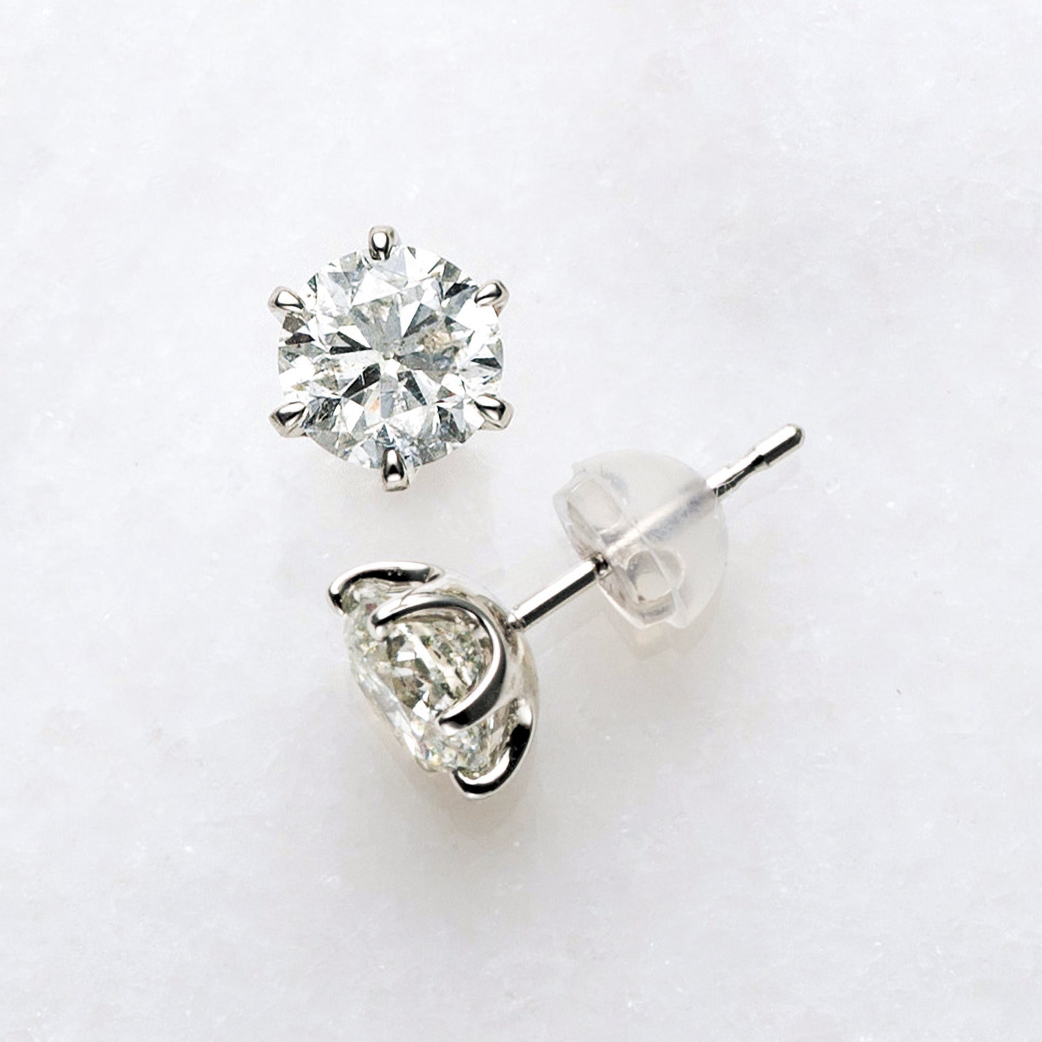 【限定3点】ダイヤモンド プラチナピアス(計2.0カラット/Hカラー/I1/GOOD/4月誕生石/グレーディングレポート付)《26H00706》