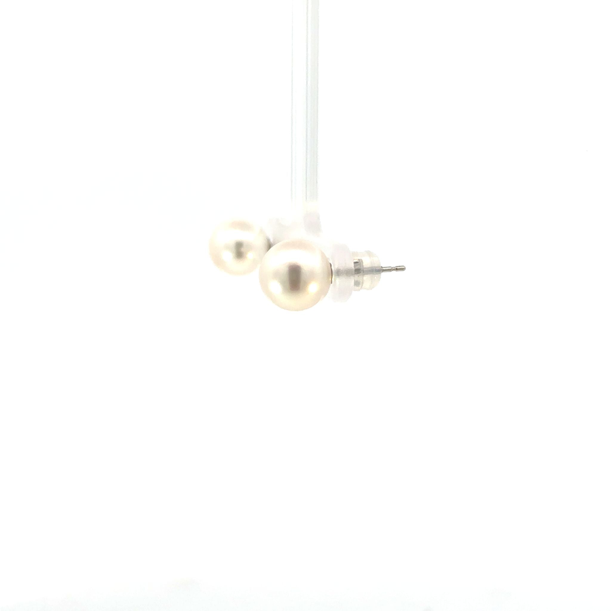 パール プラチナピアス(アコヤ真珠/9mm/宇和島産/6月誕生石/原産地証明書付)《26H01002》