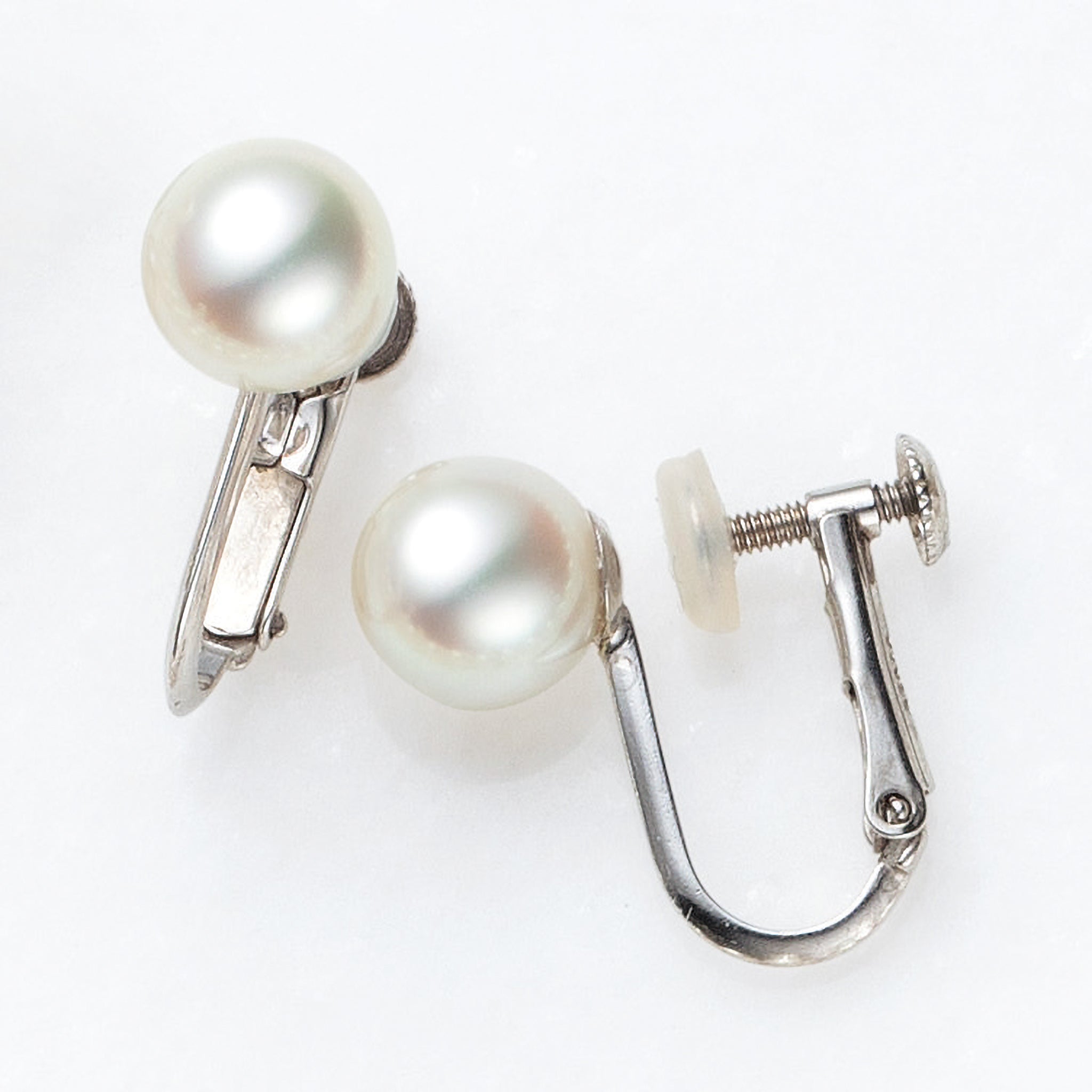 パール シルバーイヤリング(アコヤ真珠/7.5mm/宇和島産/6月誕生石/原産地証明書付)《26H01006》