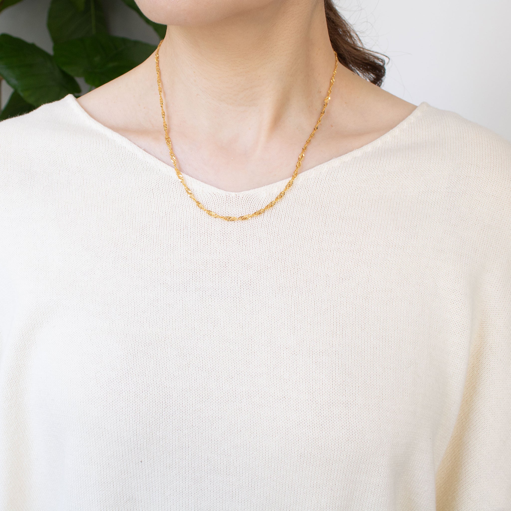 【限定5点】K24ネックレス(純金/造幣局品位刻印付)《26H01503》
