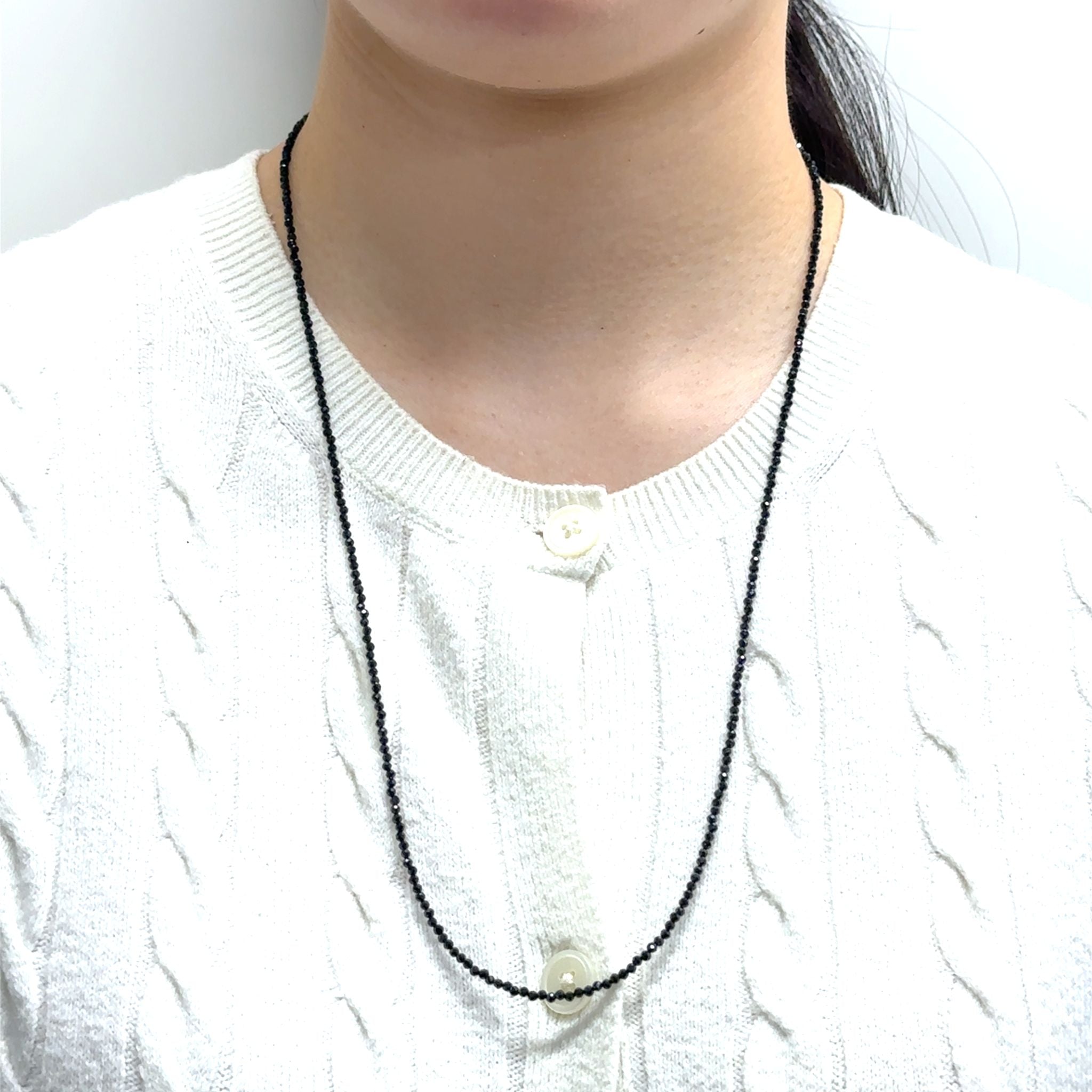 パール/ブラックスピネル シルバーペンダントトップ&ネックレス3点セット(白蝶真珠/11mm/ゴールド系)《26H02503》