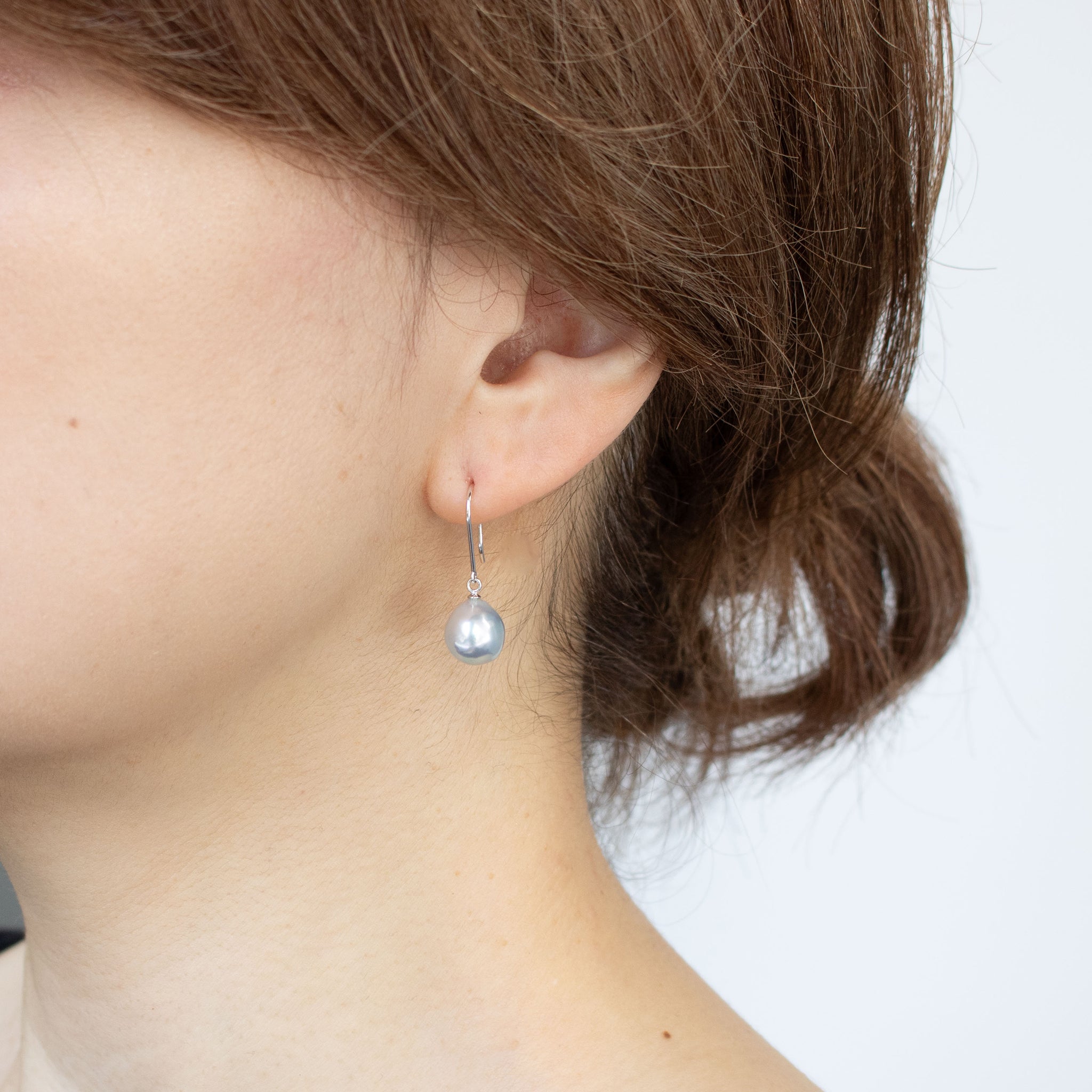 【限定6点】パール K14ピアス(アコヤ真珠/ナチュラルブルー/8.5mm/6月誕生石)《26N00809》