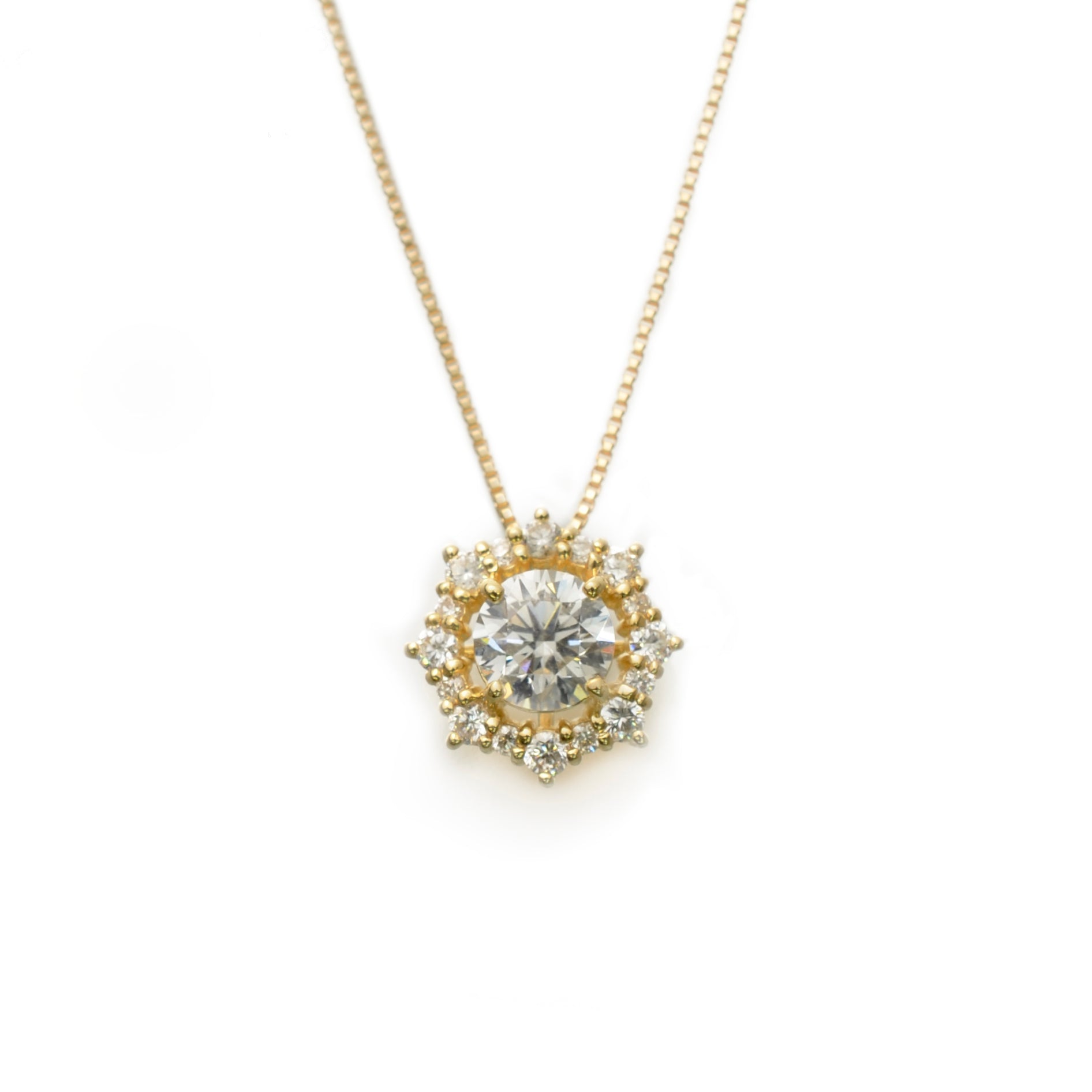 ダイヤモンド K18ネックレス(0.5カラット/Dカラー/SIクラス/3EX/4月誕生石/グレーディングレポート付)《26N01108》