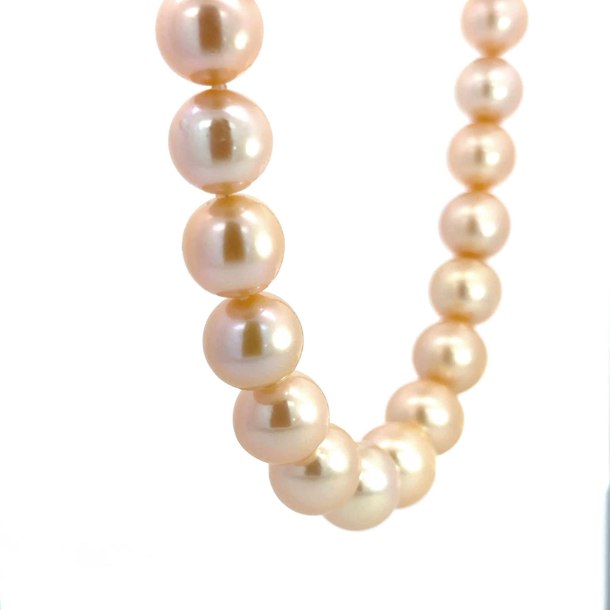 【限定2点】パール ネックレス(淡水真珠/オレンジ系/10~12mm/6月誕生石)《26N01502》