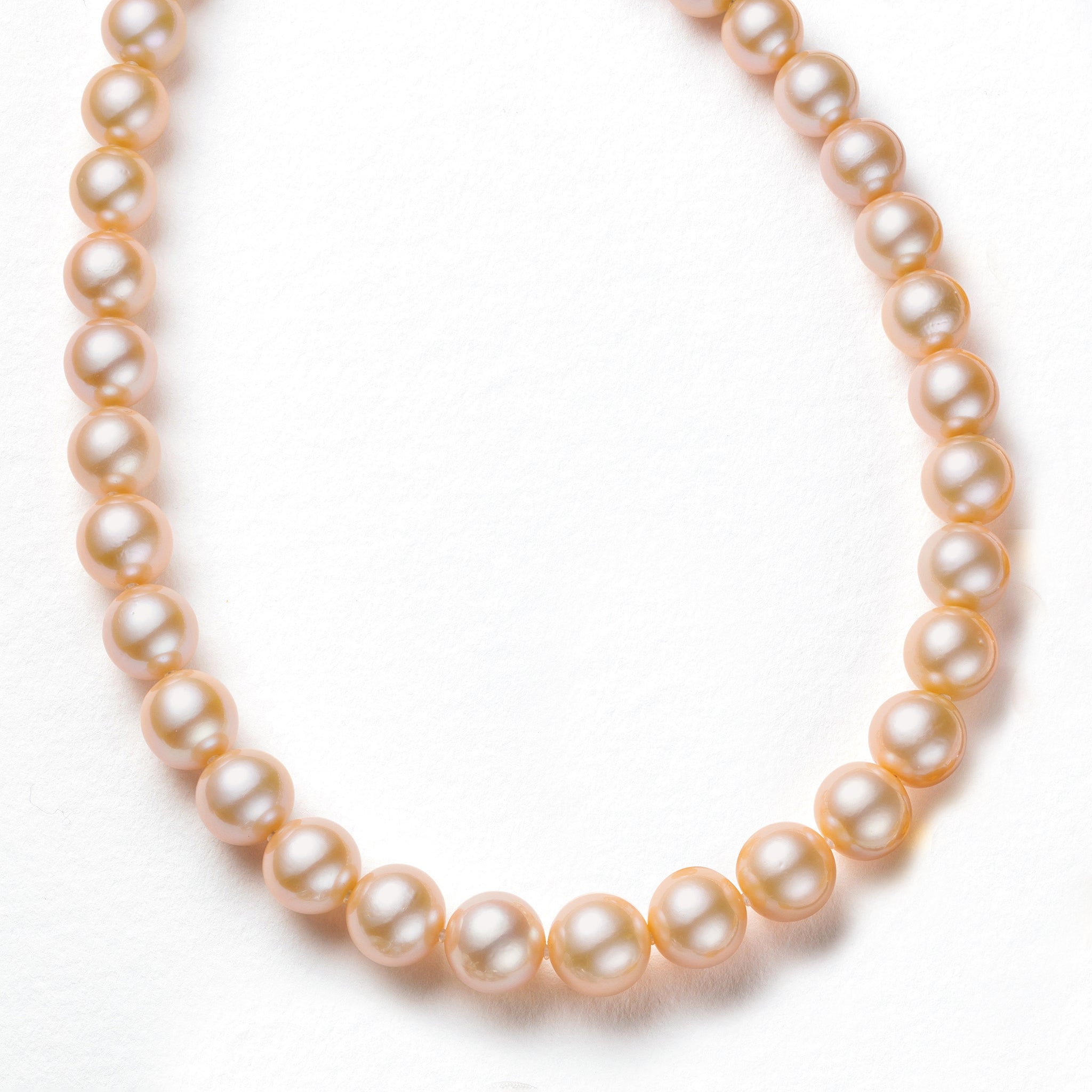 【限定2点】パール ネックレス(淡水真珠/オレンジ系/10~12mm/6月誕生石)《26N01502》