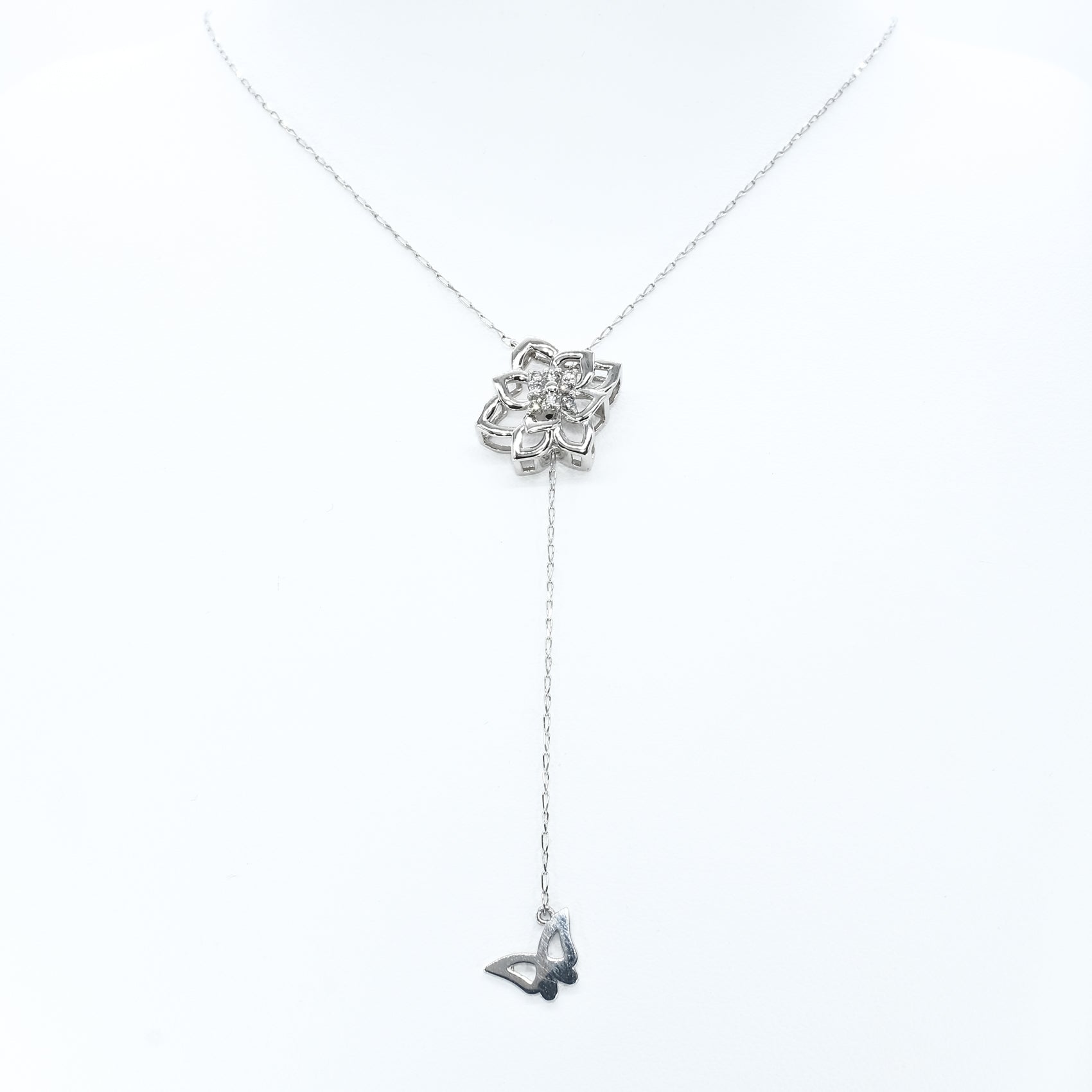 ダイヤモンド プラチナネックレス(ロング/70cm/スライド式/4月誕生石)《26N02210》
