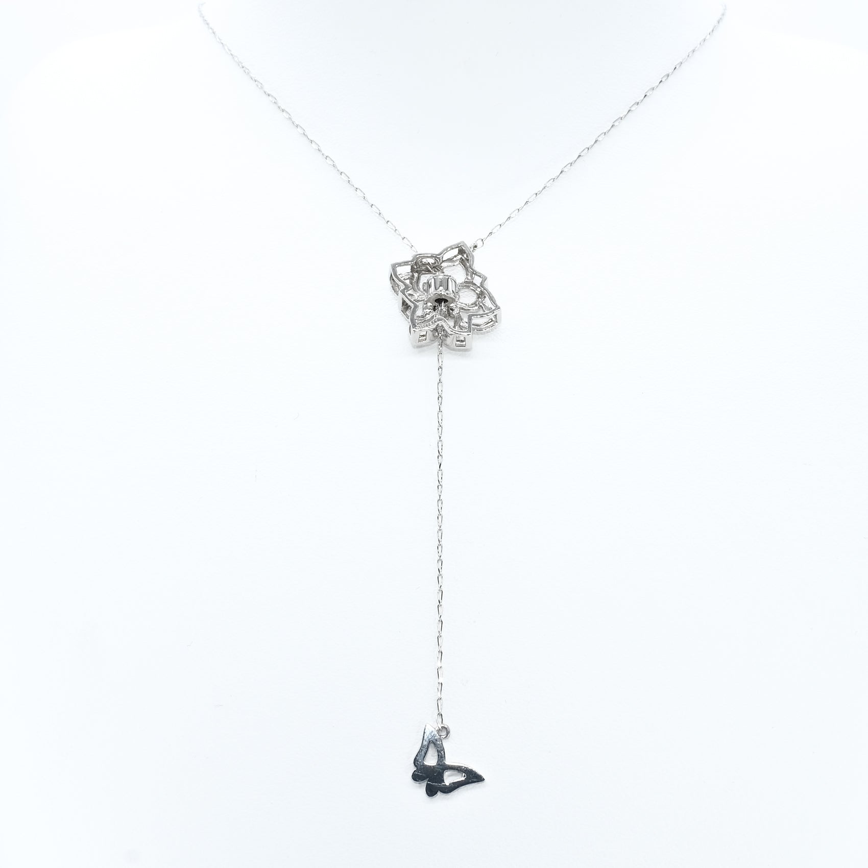 ダイヤモンド プラチナネックレス(ロング/70cm/スライド式/4月誕生石)《26N02210》