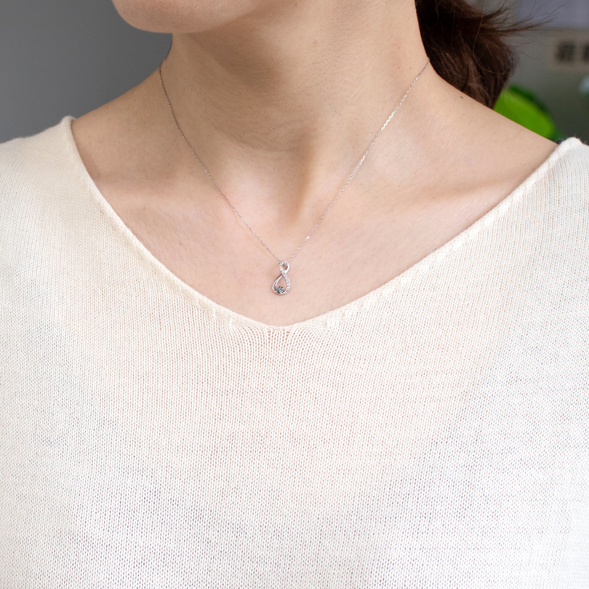 【限定1点】アレキサンドライト/ダイヤモンド プラチナネックレス(6月誕生石)《26T10106》