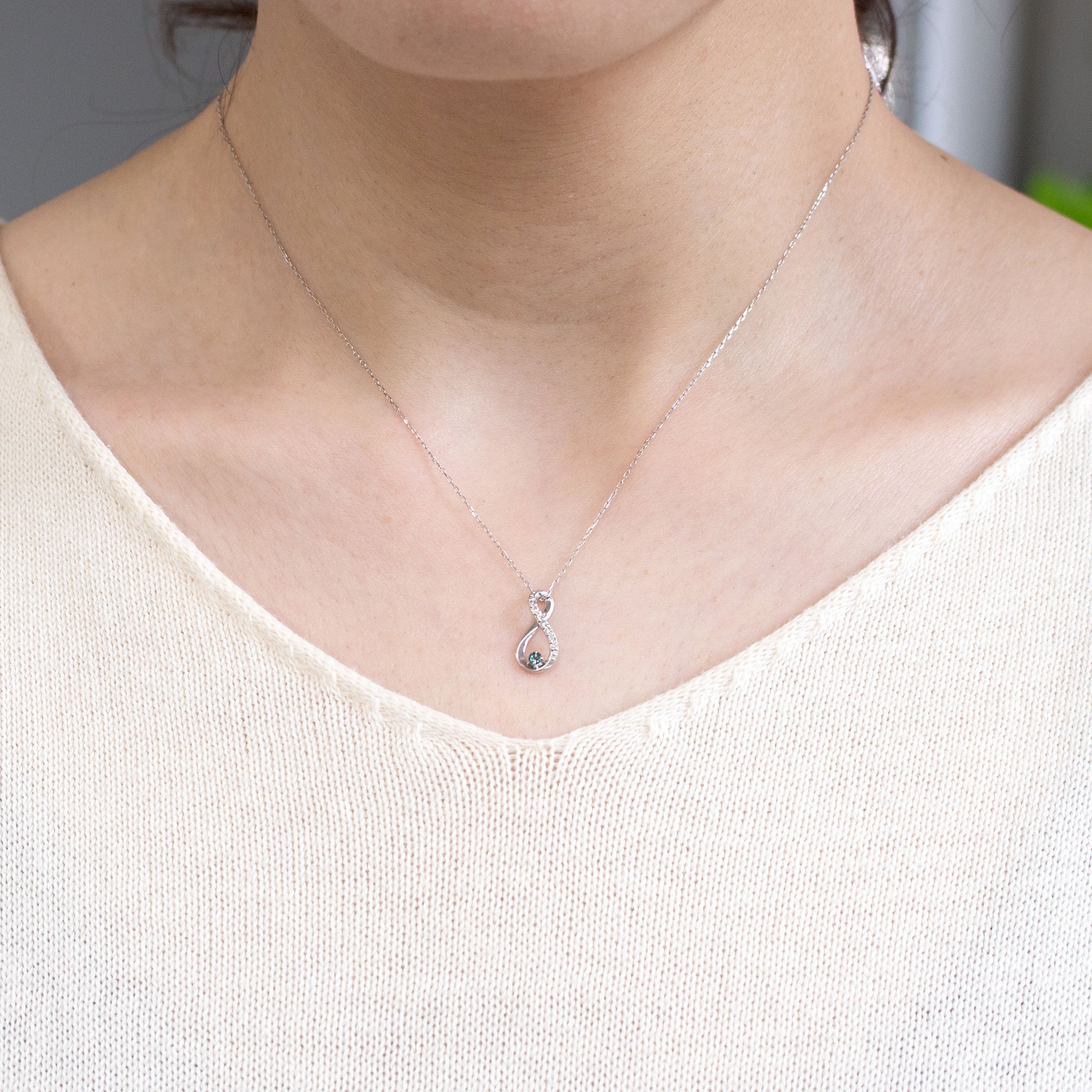 【限定1点】アレキサンドライト/ダイヤモンド プラチナネックレス(6月誕生石)《26T10106》