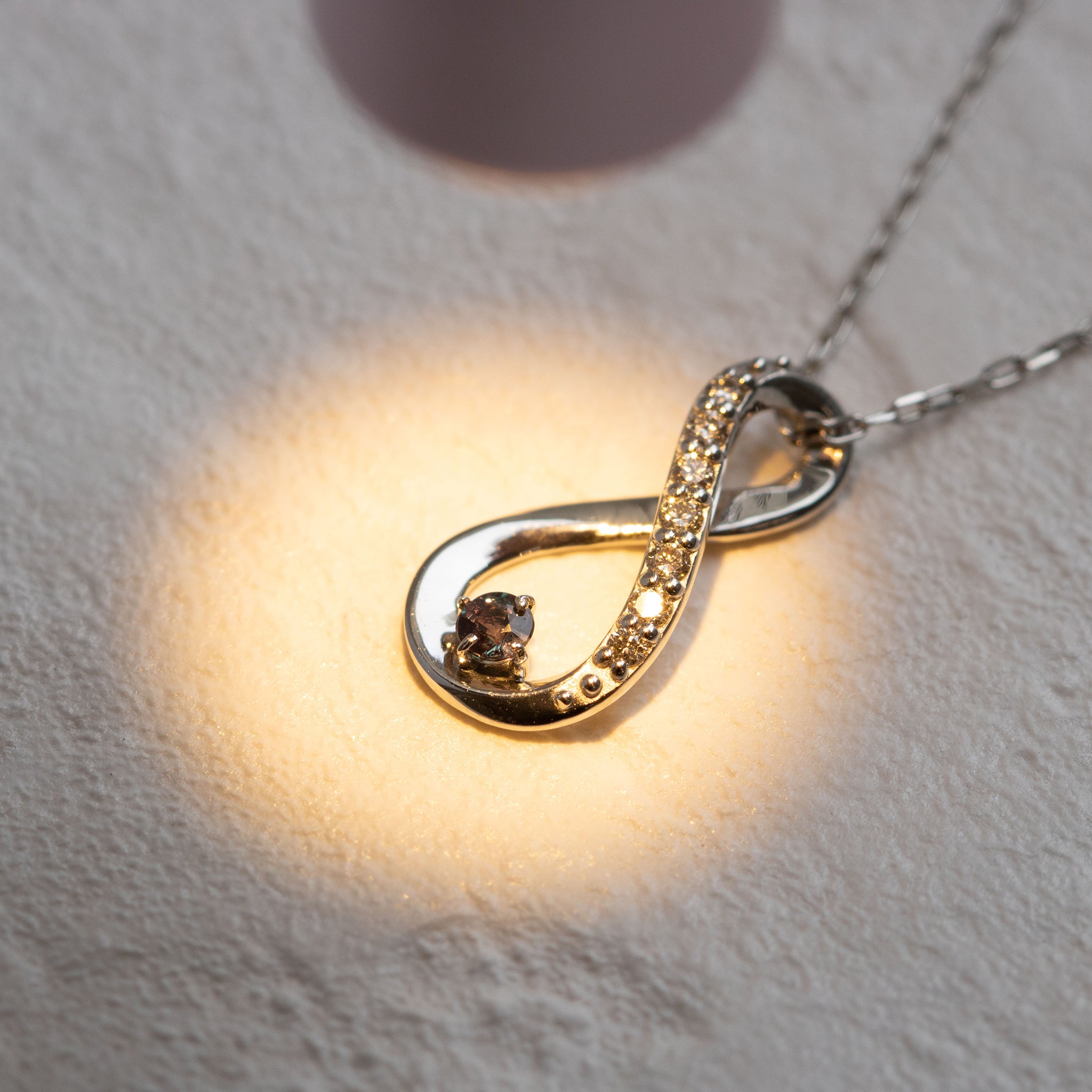 【限定1点】アレキサンドライト/ダイヤモンド プラチナネックレス(6月誕生石)《26T10106》