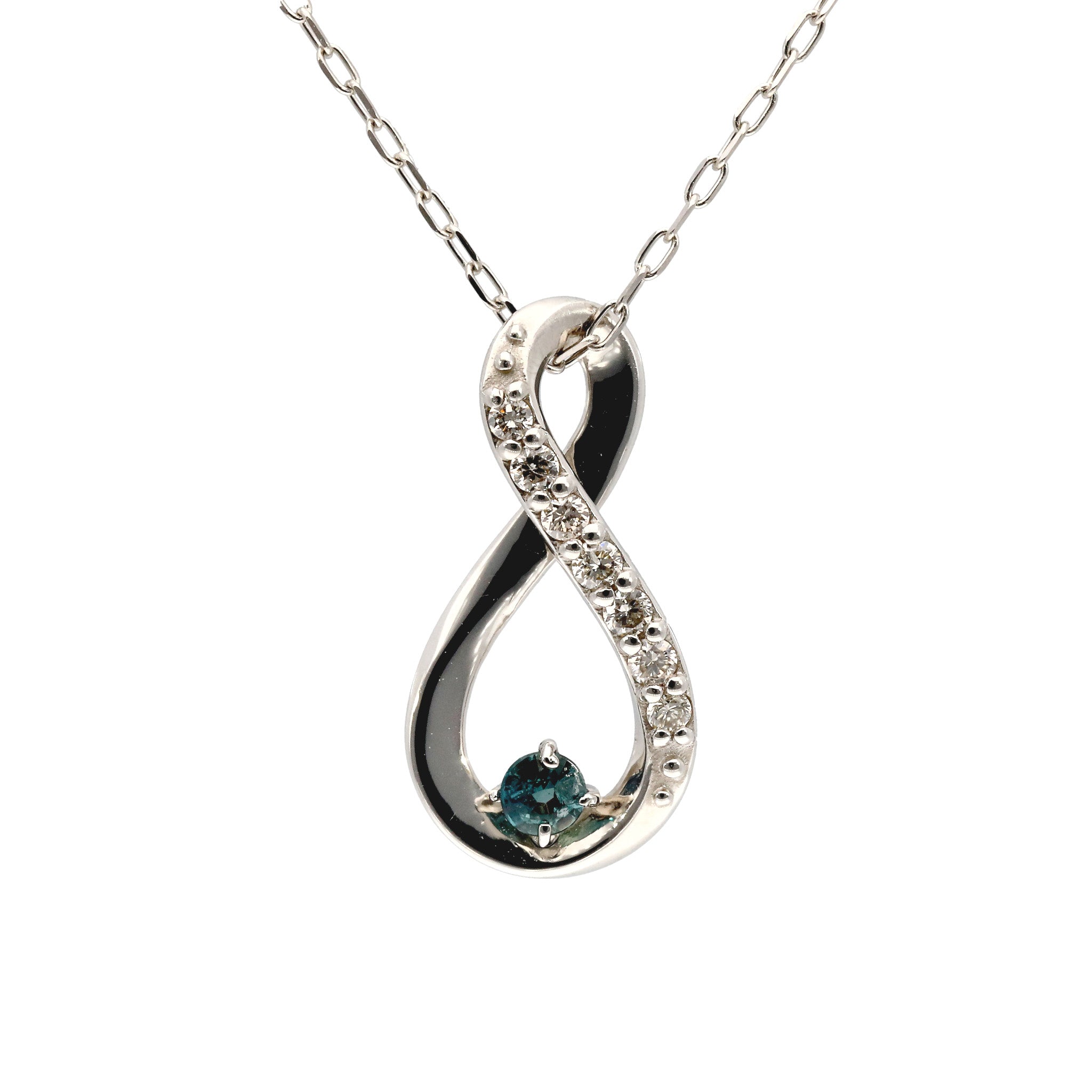 【限定1点】アレキサンドライト/ダイヤモンド プラチナネックレス(6月誕生石)《26T10106》