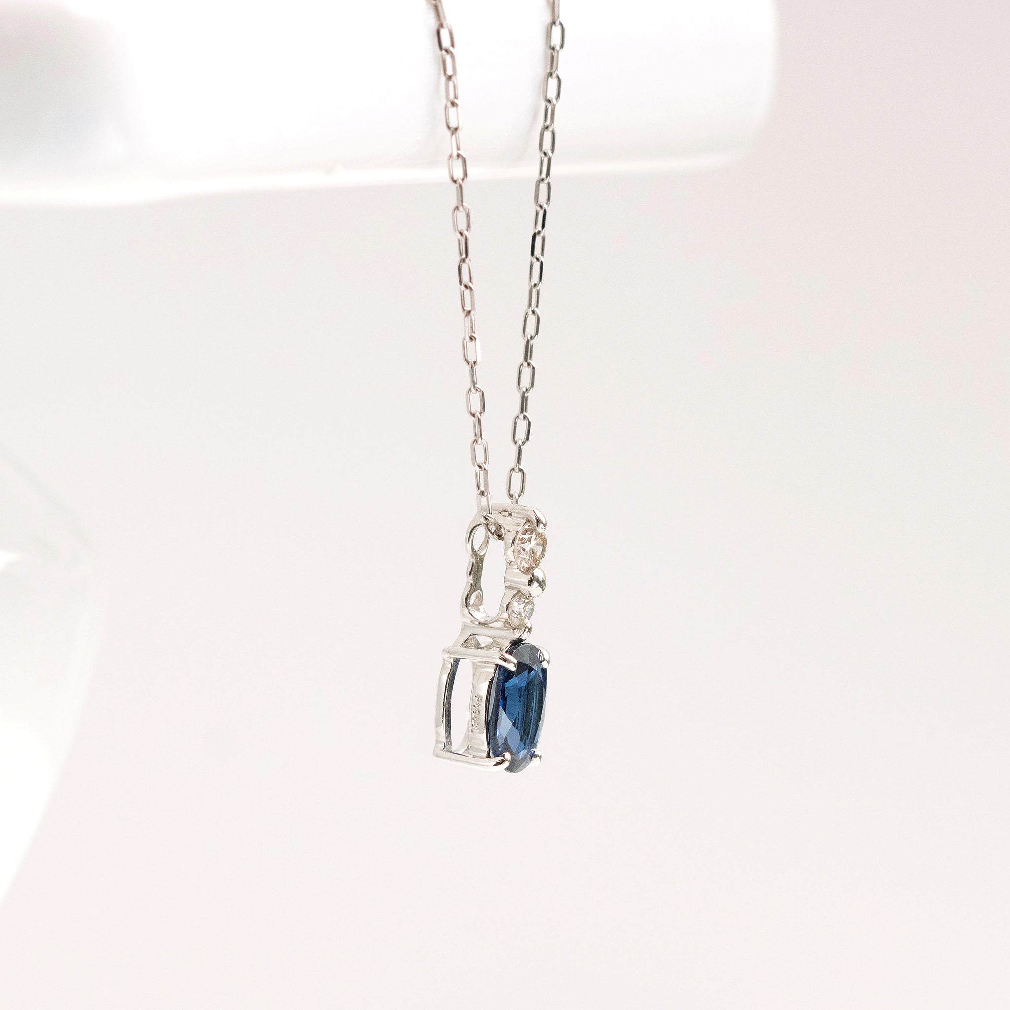 【限定1点】サファイア/ダイヤモンド プラチナネックレス(ノーヒート/非加熱/ロイヤルブルー/9月誕生石)《26T10110》