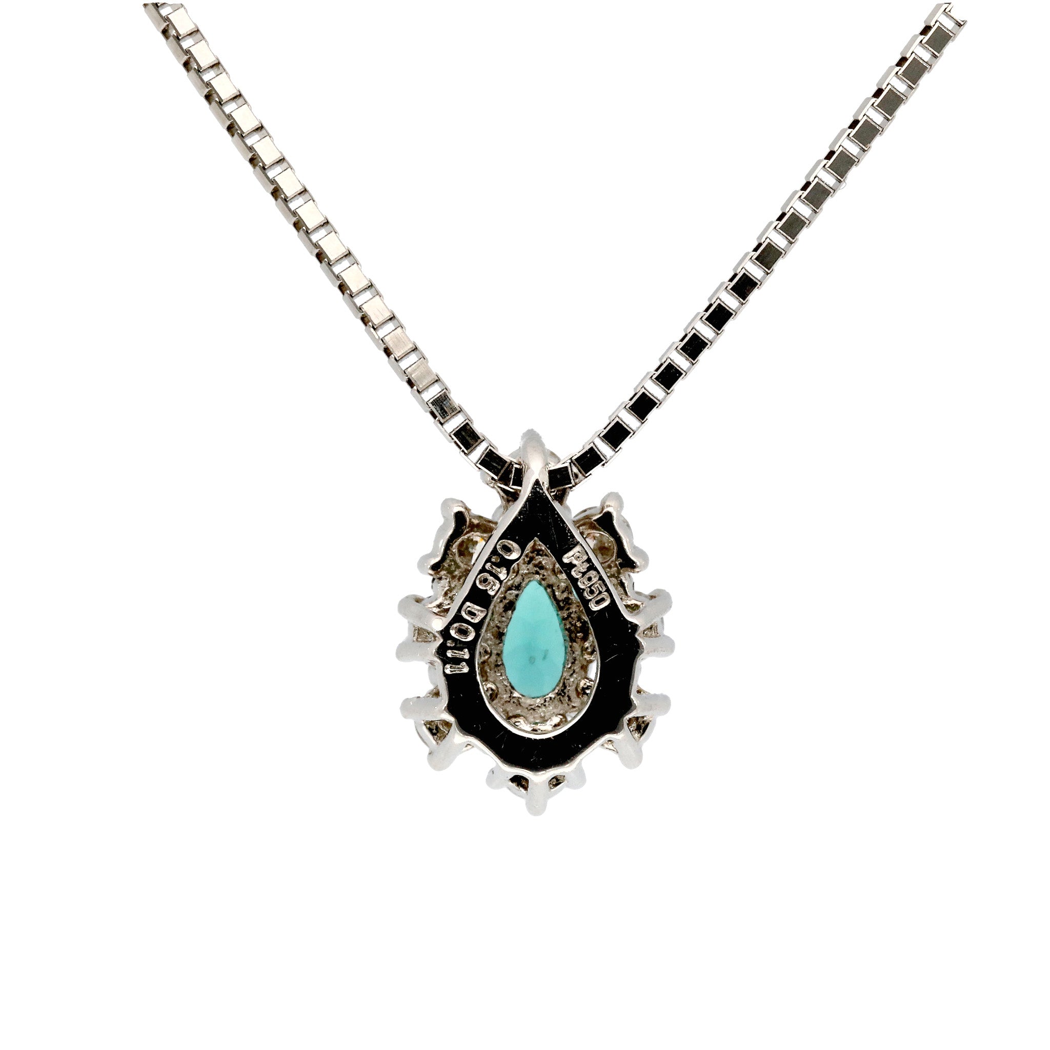 【限定1点】パライバトルマリン/ダイヤモンド プラチナネックレス(ノーヒート/非加熱/10月誕生石/鑑別書付)《26T10114》