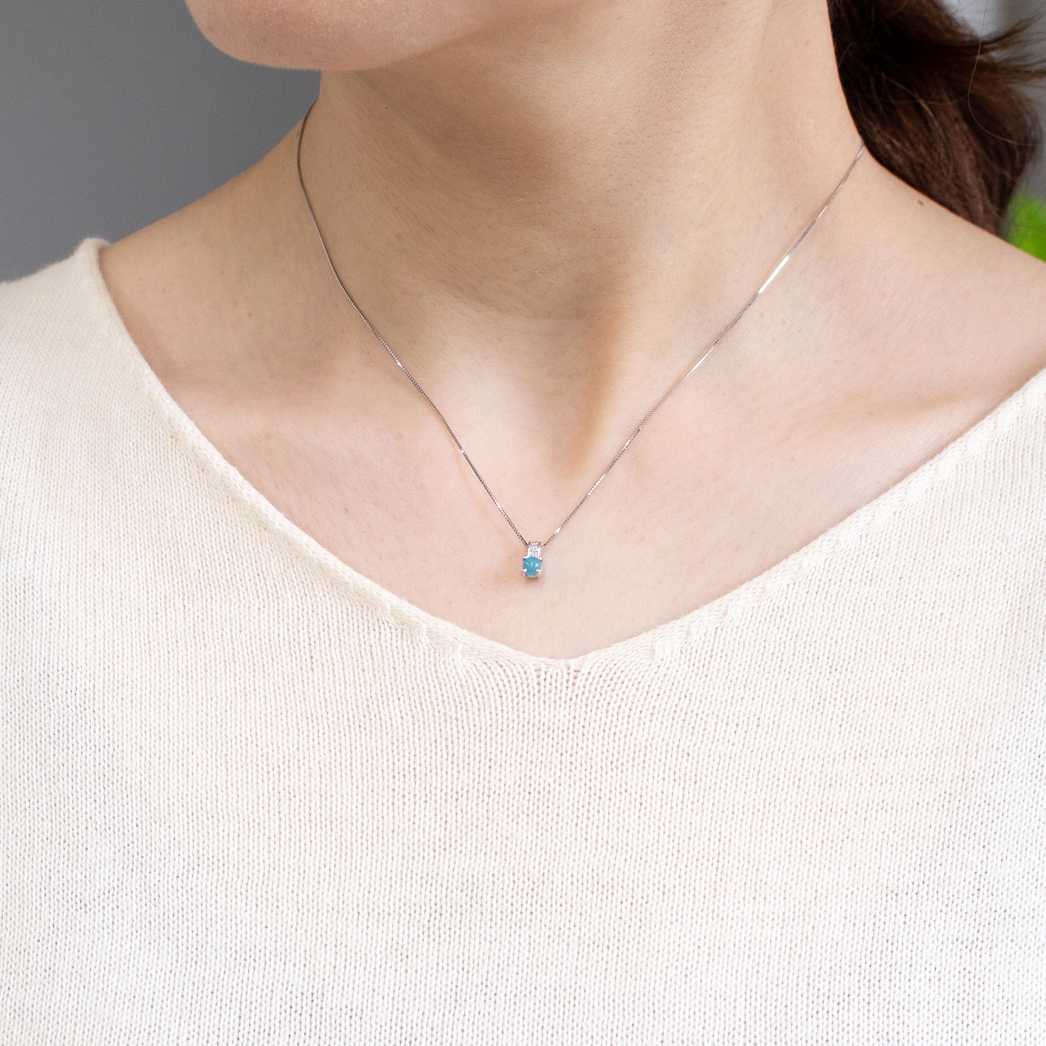 【限定2点】パライバトルマリン/ダイヤモンド プラチナネックレス(10月誕生石/鑑別書付)《26T10115》