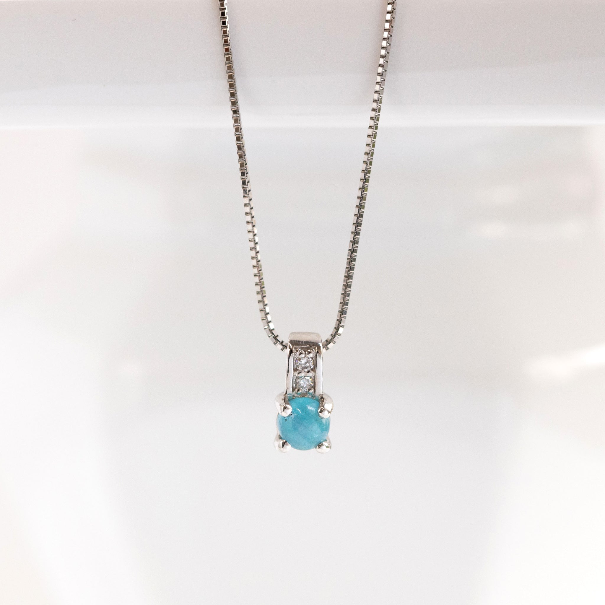 【限定2点】パライバトルマリン/ダイヤモンド プラチナネックレス(10月誕生石/鑑別書付)《26T10115》