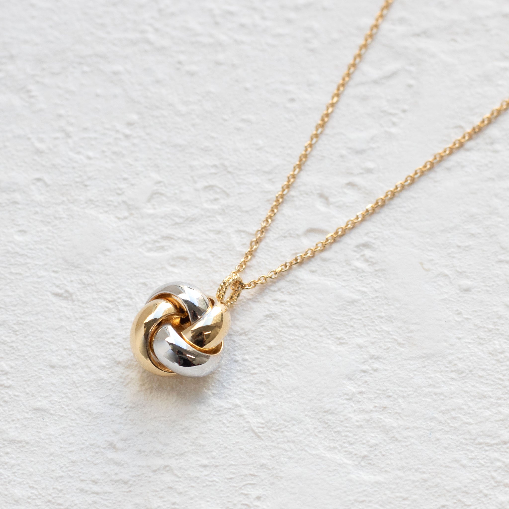 K18ネックレス(コンビカラー/イタリア製)《26T10124》