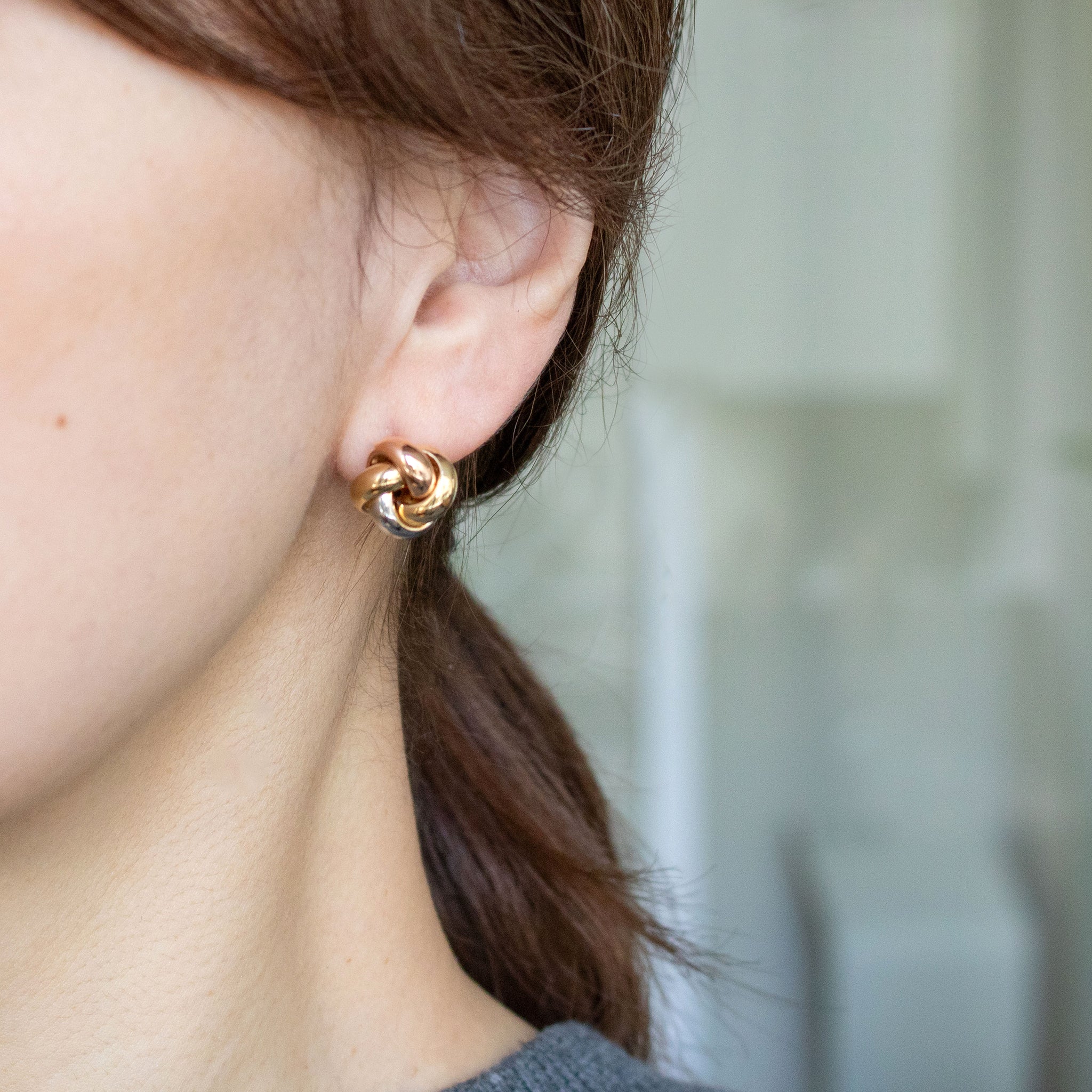 K18ピアス(スリーカラー/イタリア製)《26T10125》