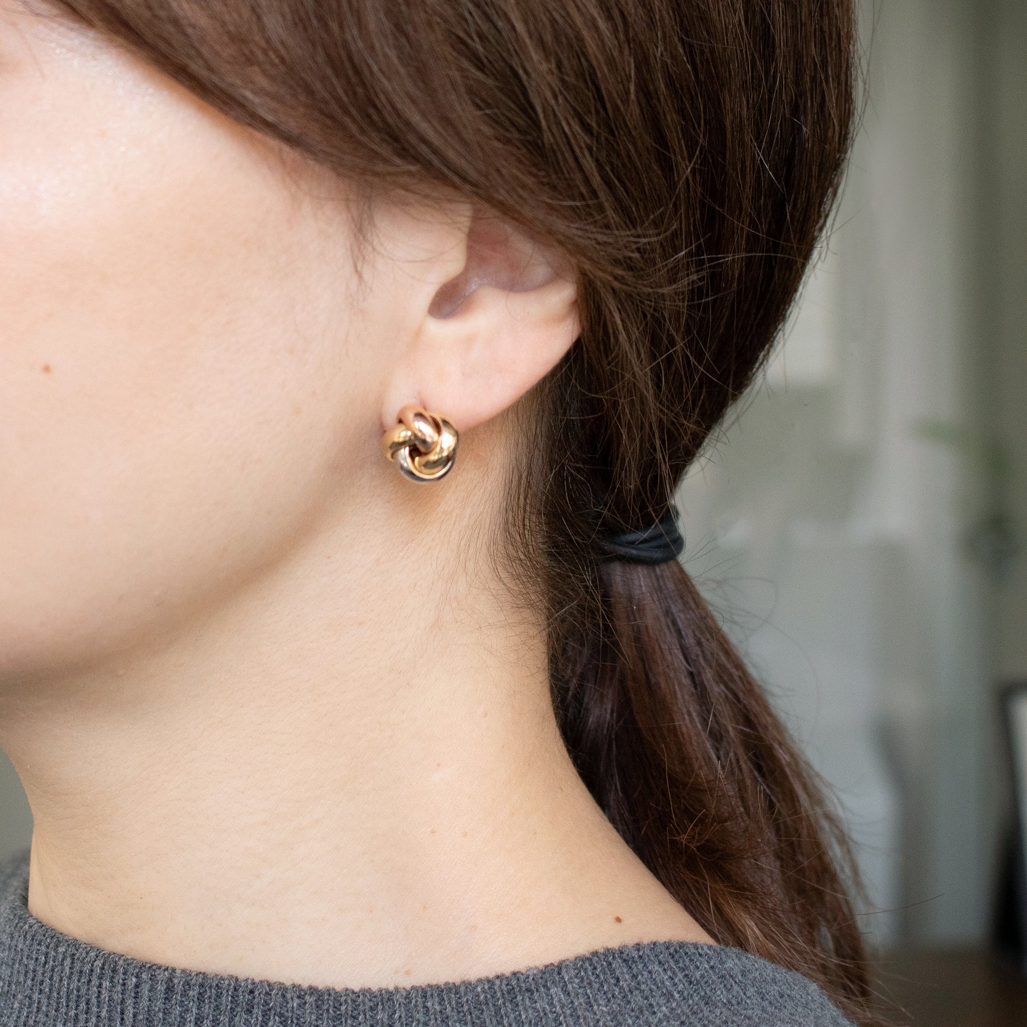 K18ピアス(スリーカラー/イタリア製)《26T10125》