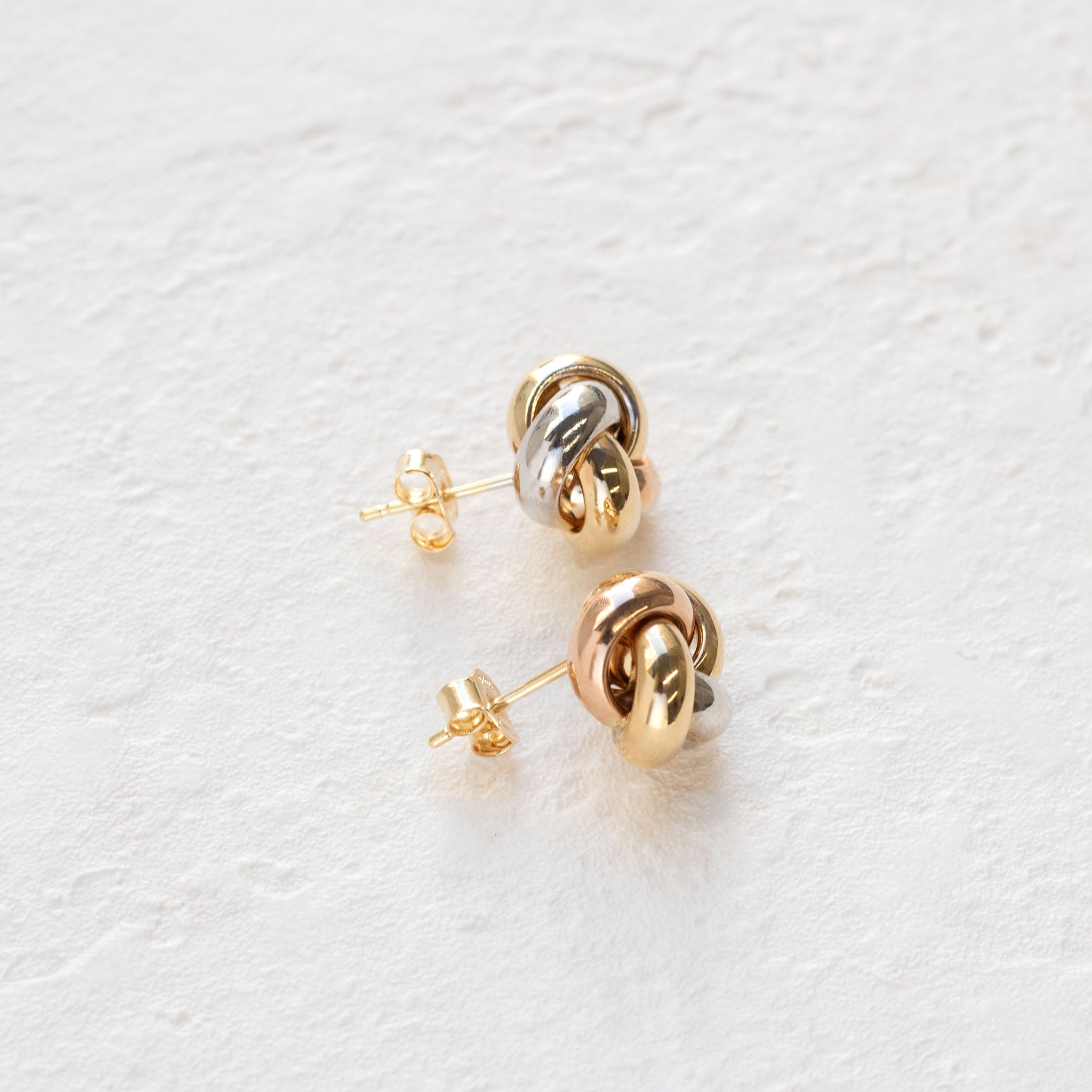 K18ピアス(スリーカラー/イタリア製)《26T10125》