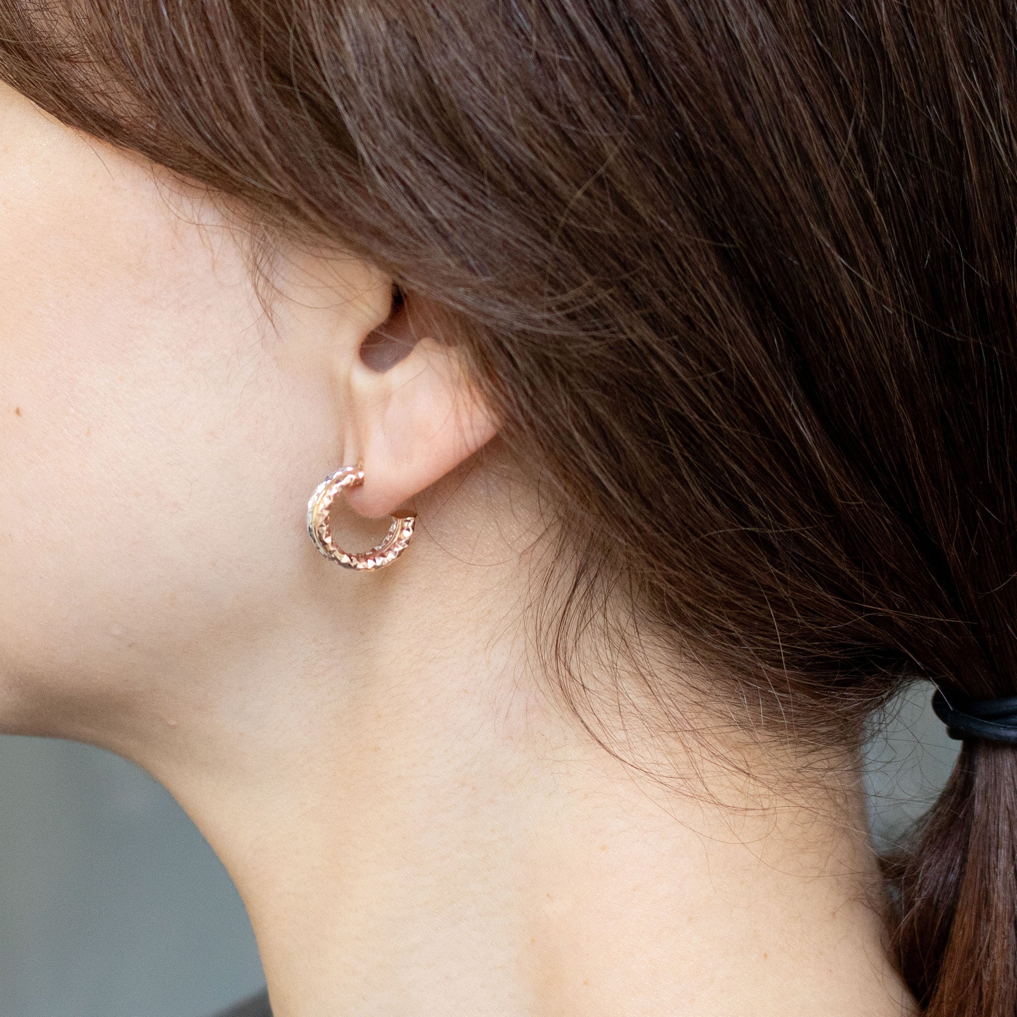 K18ピアス(スリーカラー/イタリア製)《26T10126》