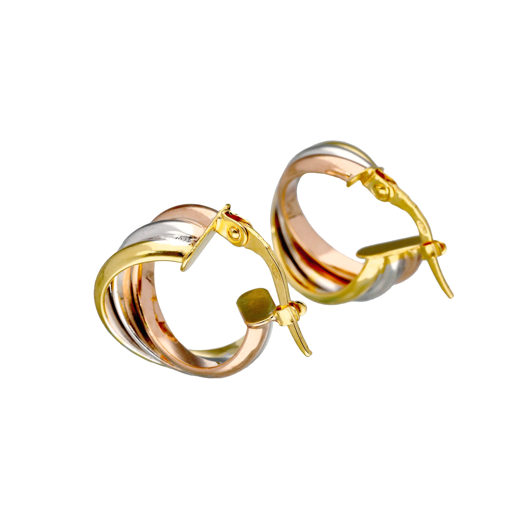 K18ピアス(スリーカラー/イタリア製)《26T10127》