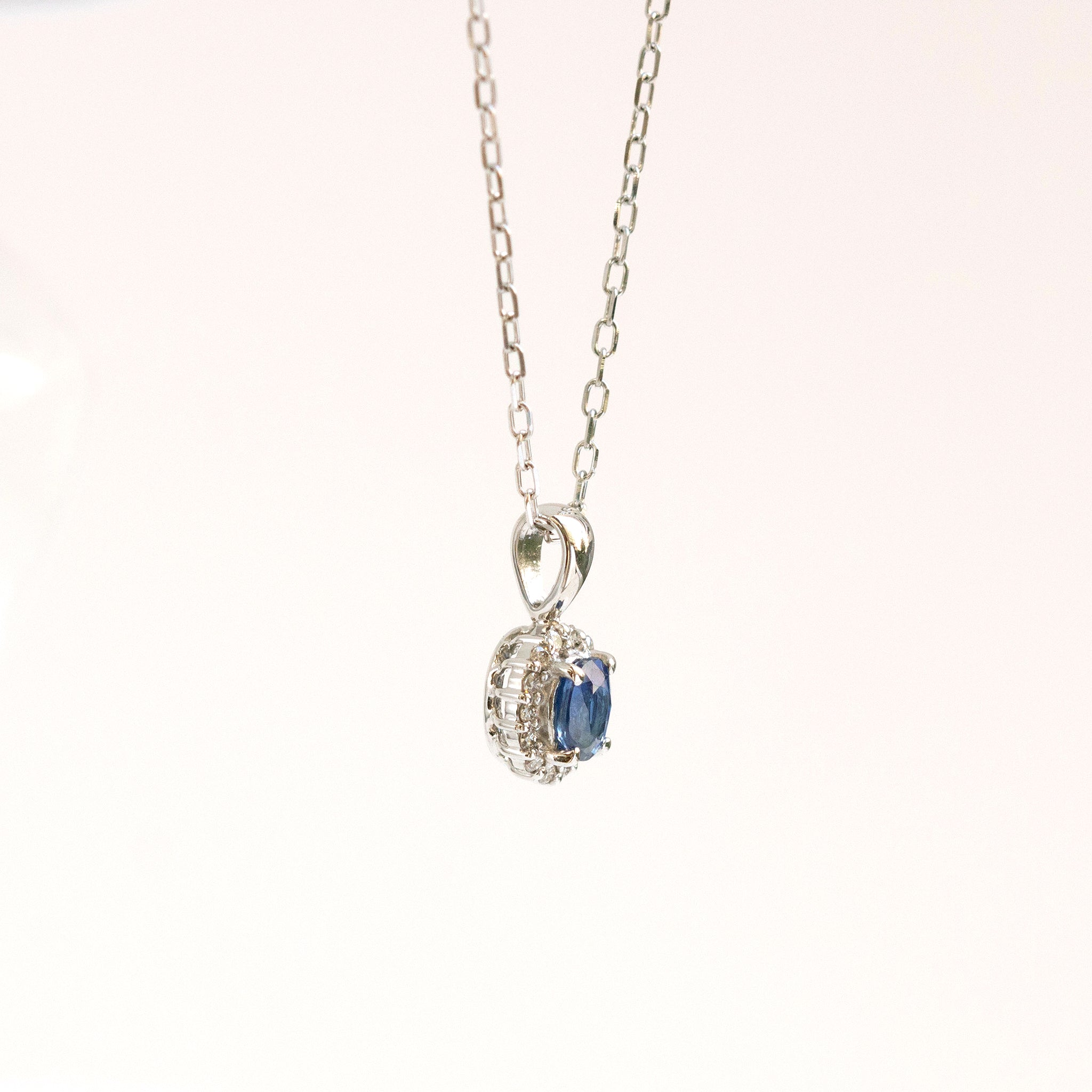 【限定1点】サファイア/ダイヤモンド プラチナネックレス(9月誕生石)《26T10138》