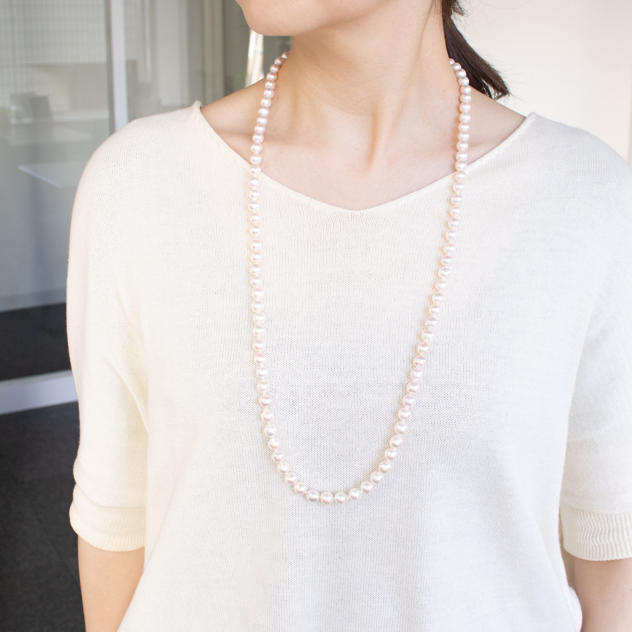 【限定1点】パールネックレス(アコヤ真珠/7.5mm/6月誕生石)《26T10142》